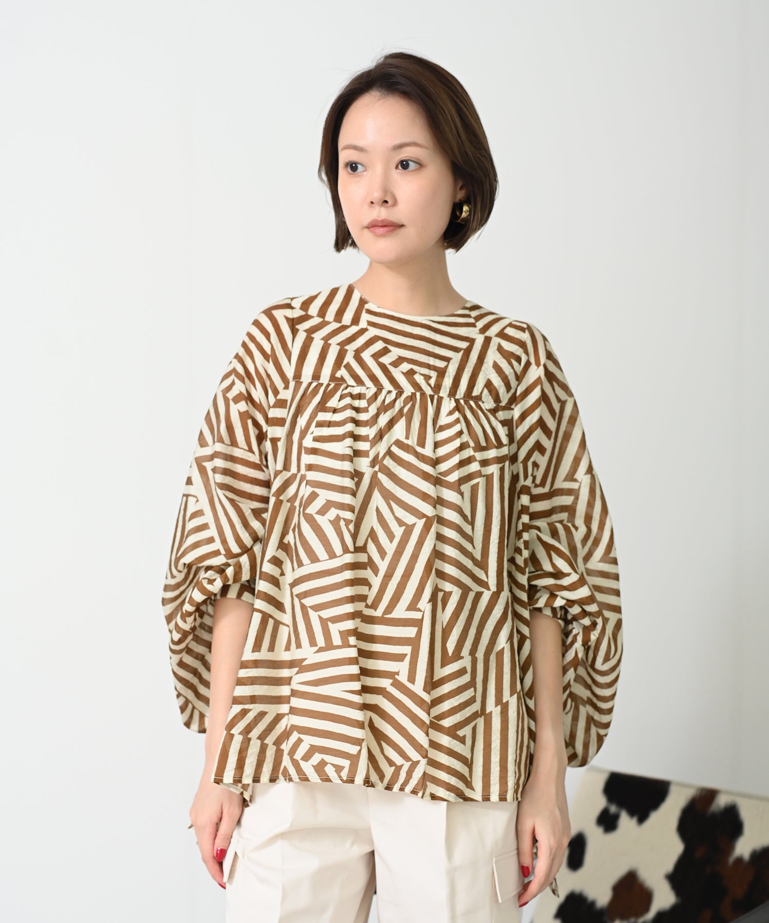 ブラウン×アイボリー model:H167