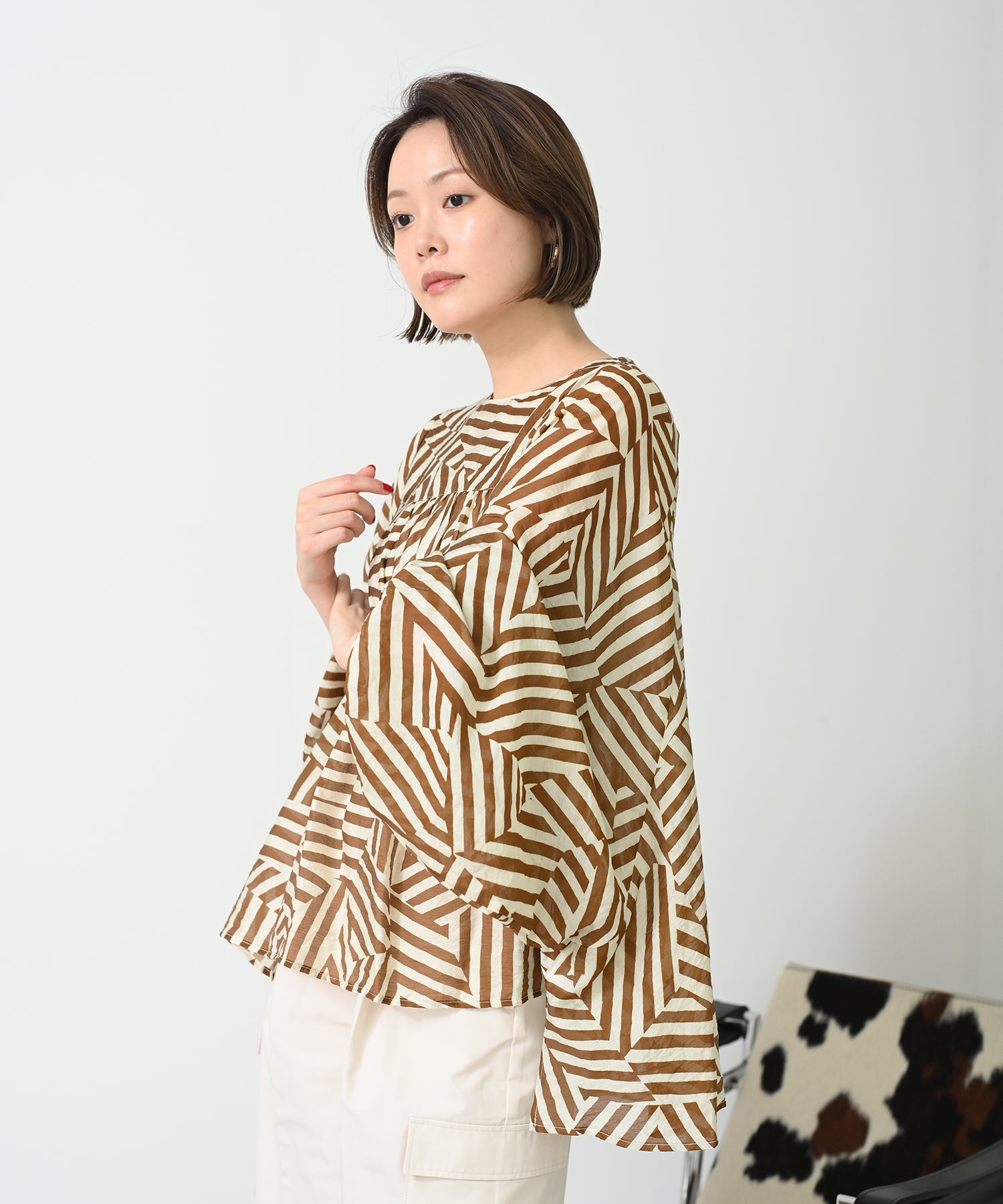 ブラウン×アイボリー model:H167