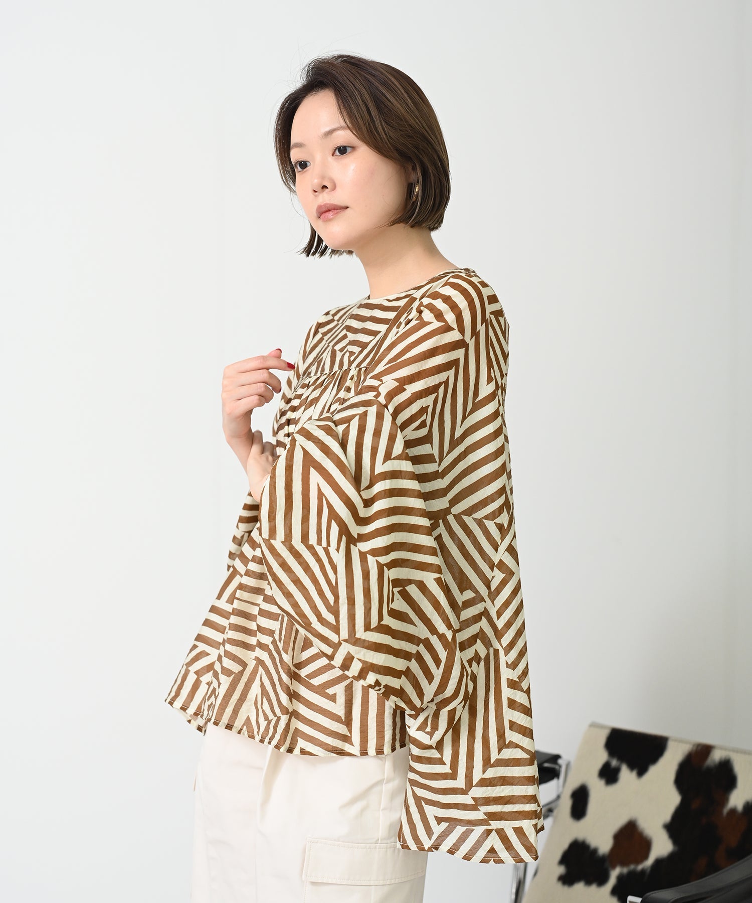 ブラウン×アイボリー model:H167