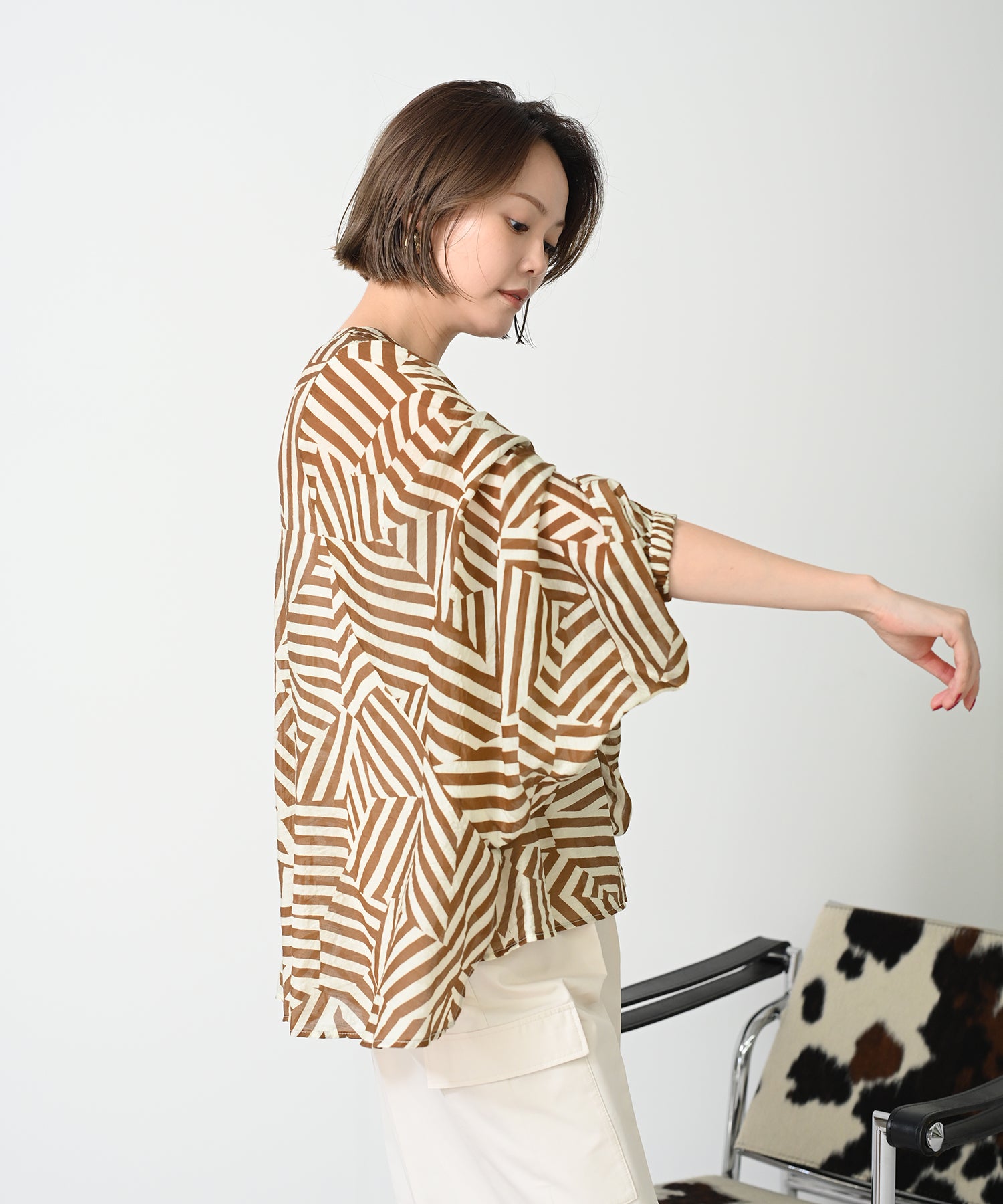 ブラウン×アイボリー model:H167