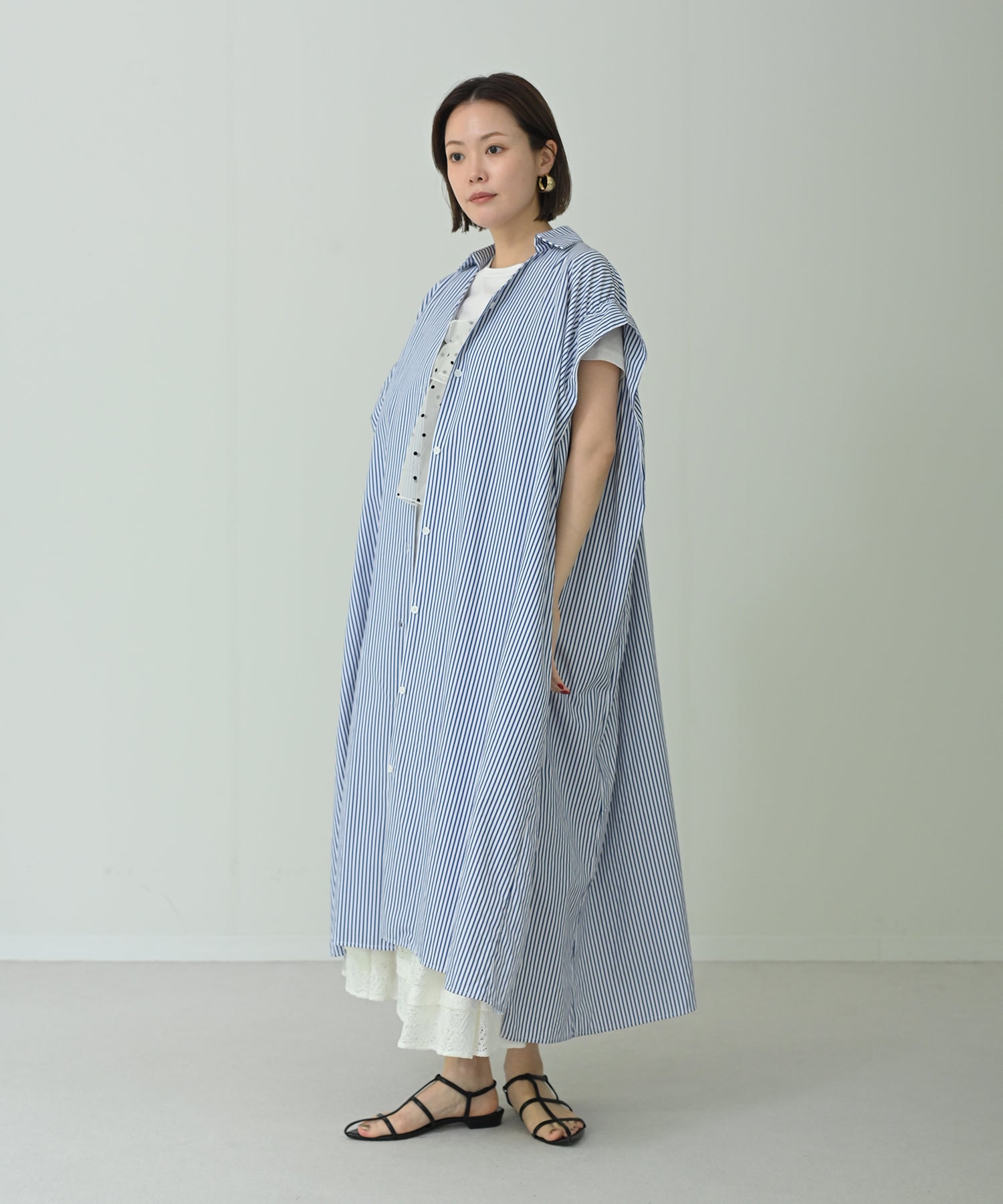 ネイビー×オフ model:H167