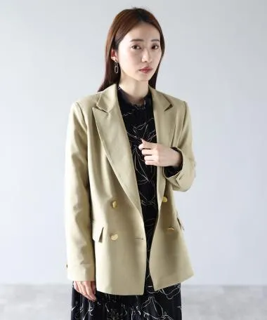 HERENCIA / double linen blend jacket