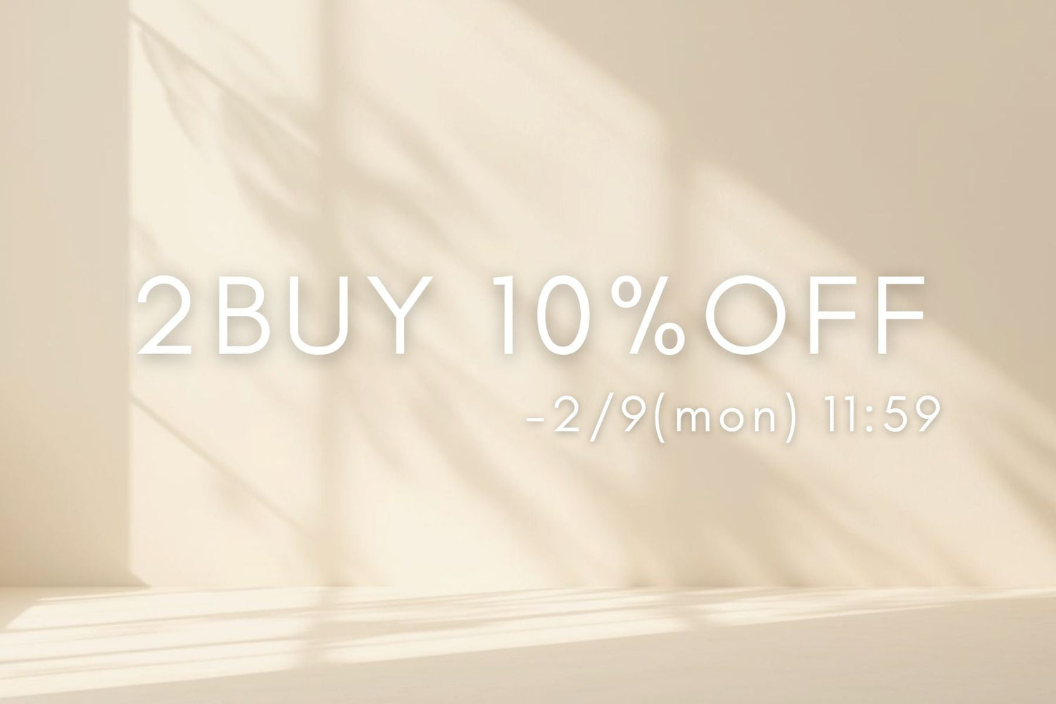 2点で10％OFF<br>2/9(月)11:59まで