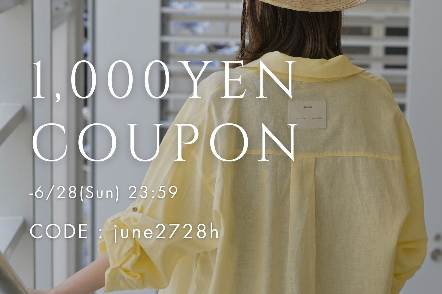 1,000YEN COUPON<br>6/28(日)23:59まで