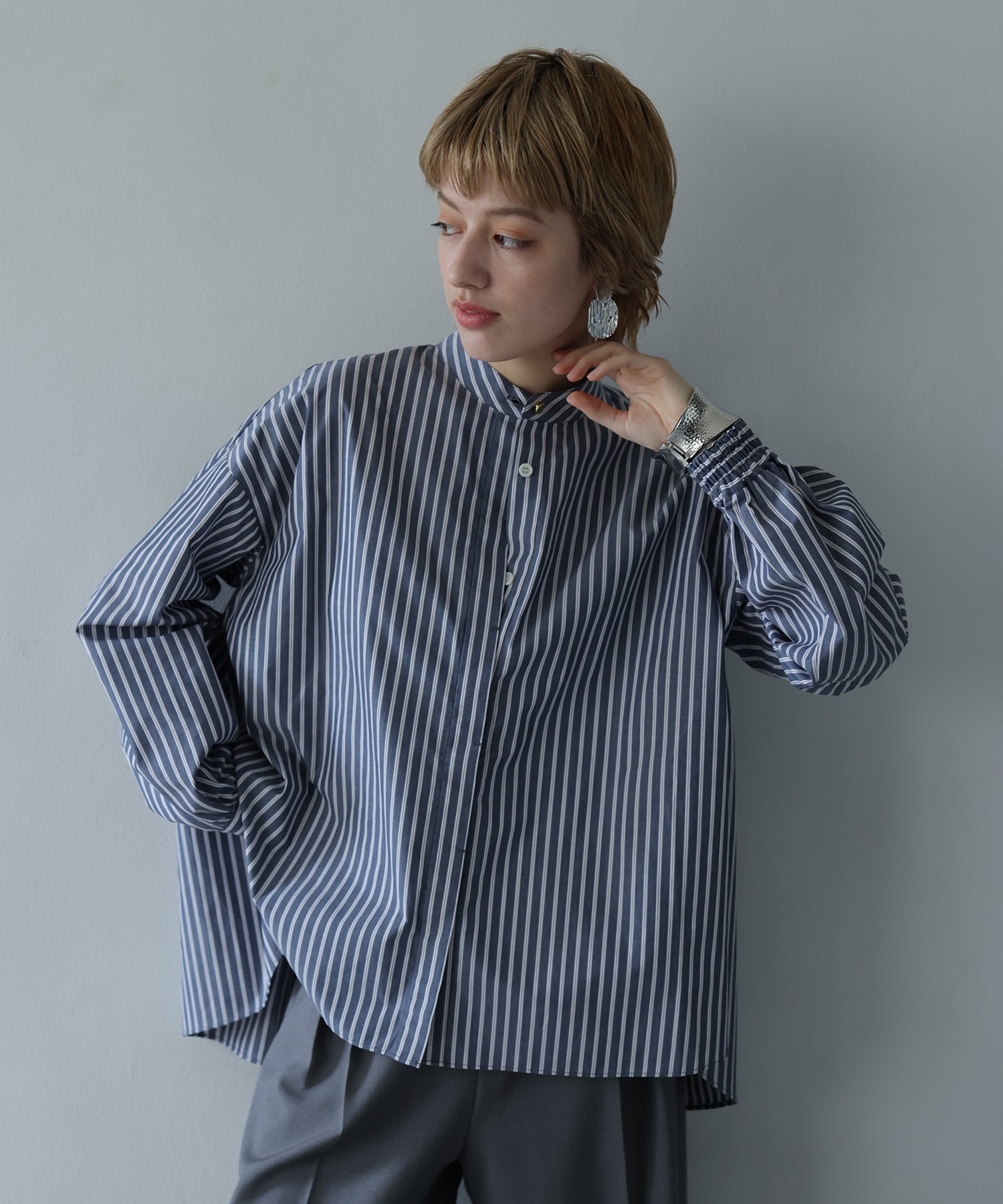 ネイビーストライプ　model：H160