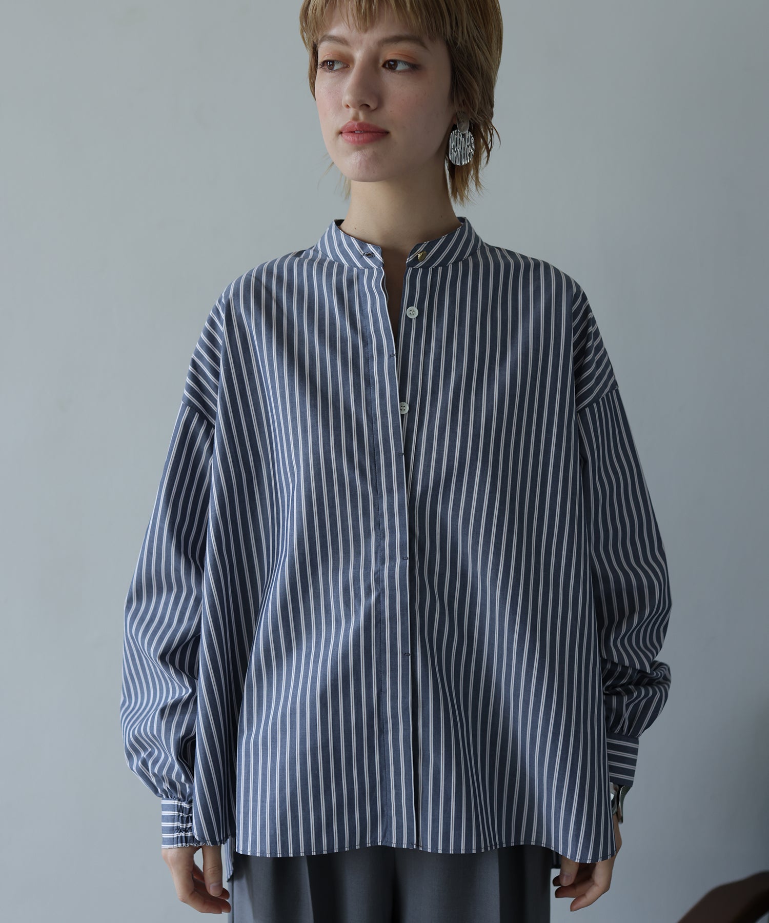 ネイビーストライプ　model：H160