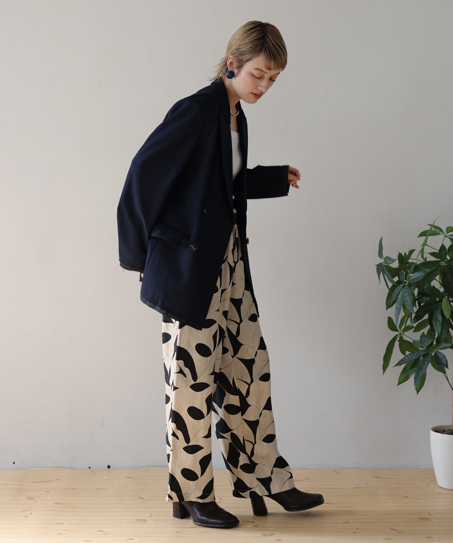 ネイビー×ブルーチェック　model：H160