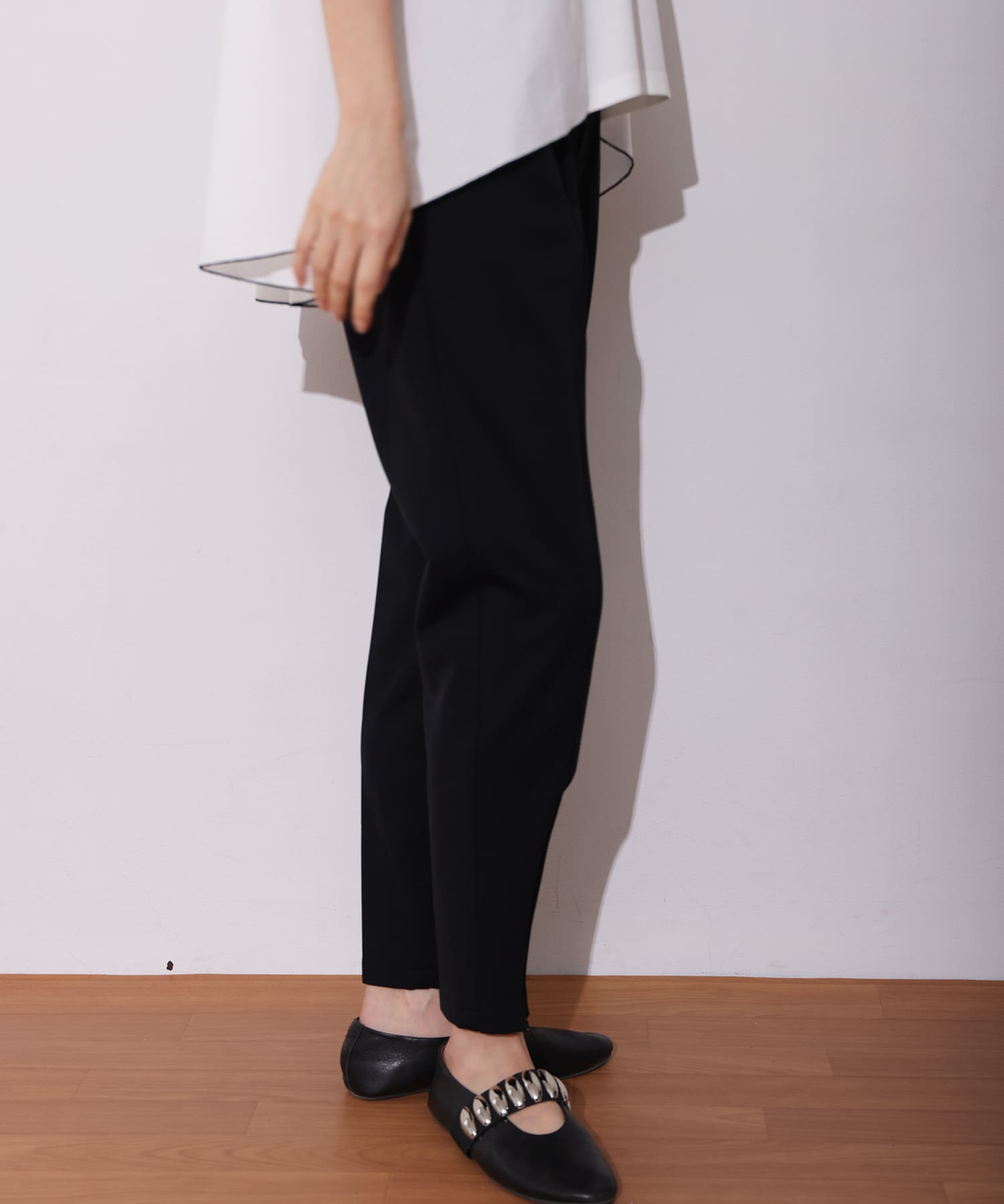 【Timesale】ジッパー裾スリットパンツ