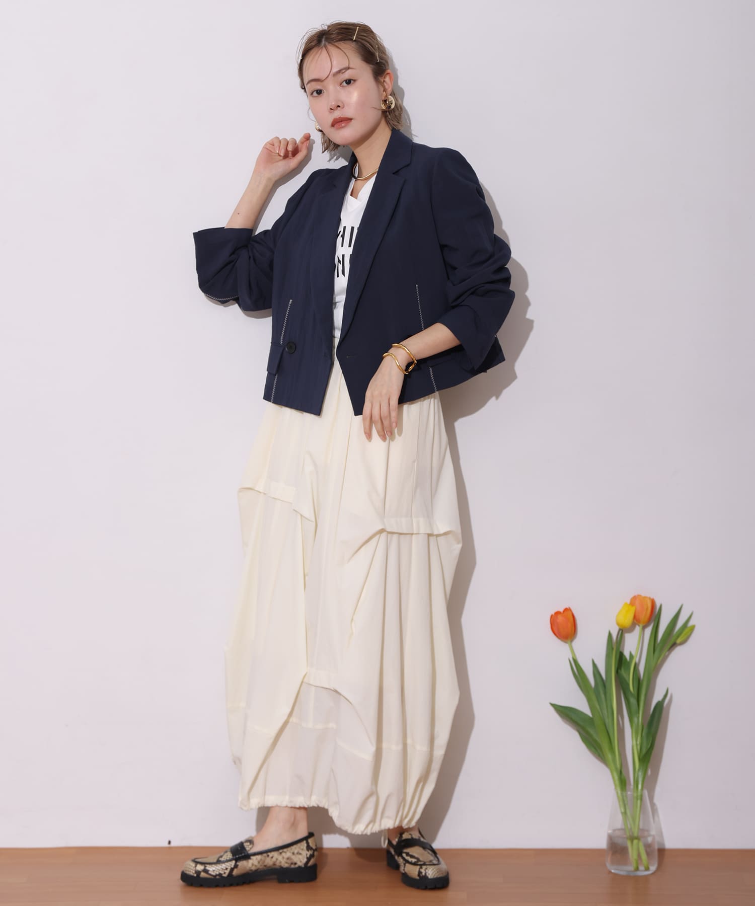 アシンメトリーバルーンスカート