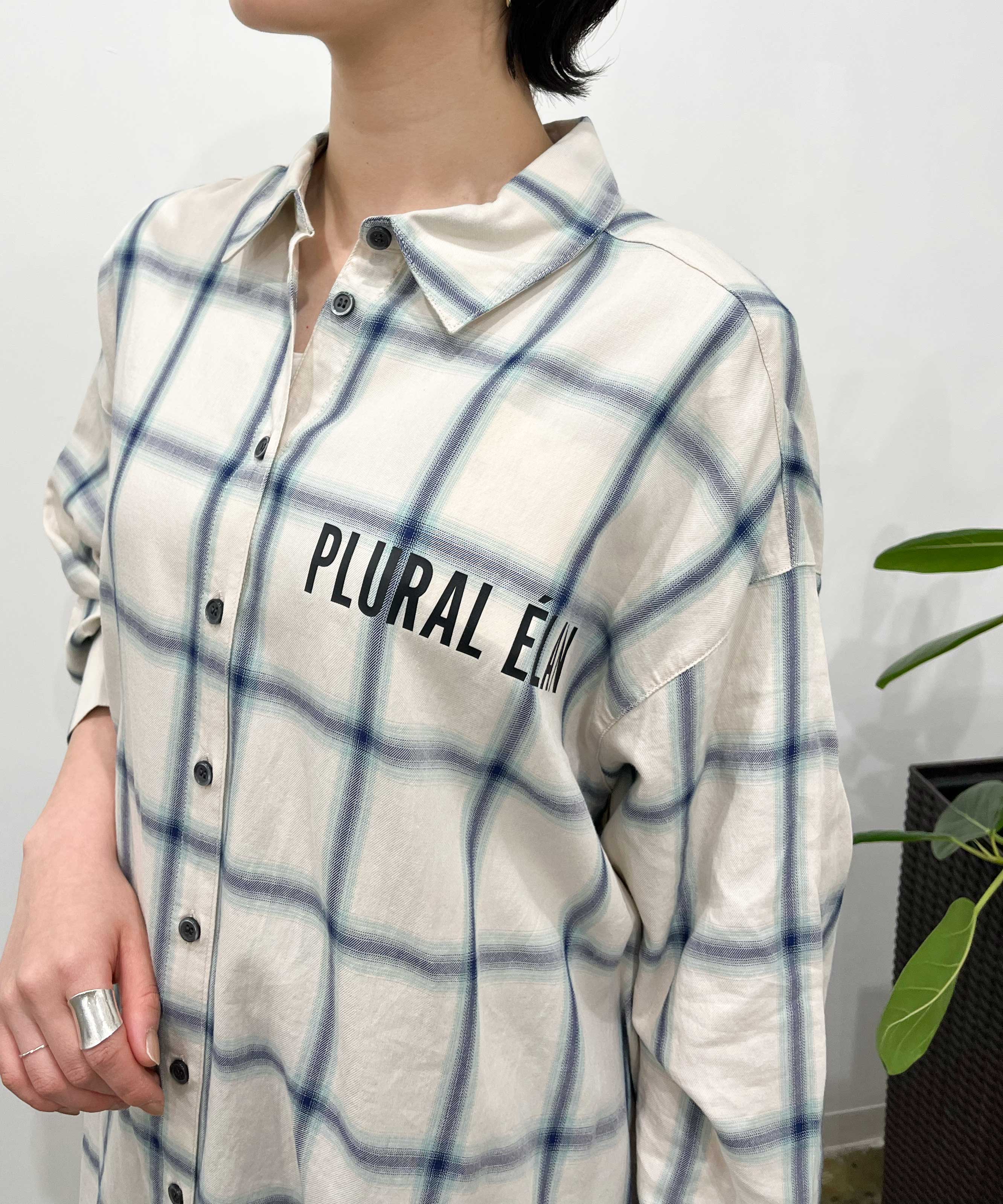 PLURAL Soft Check Long Shirt