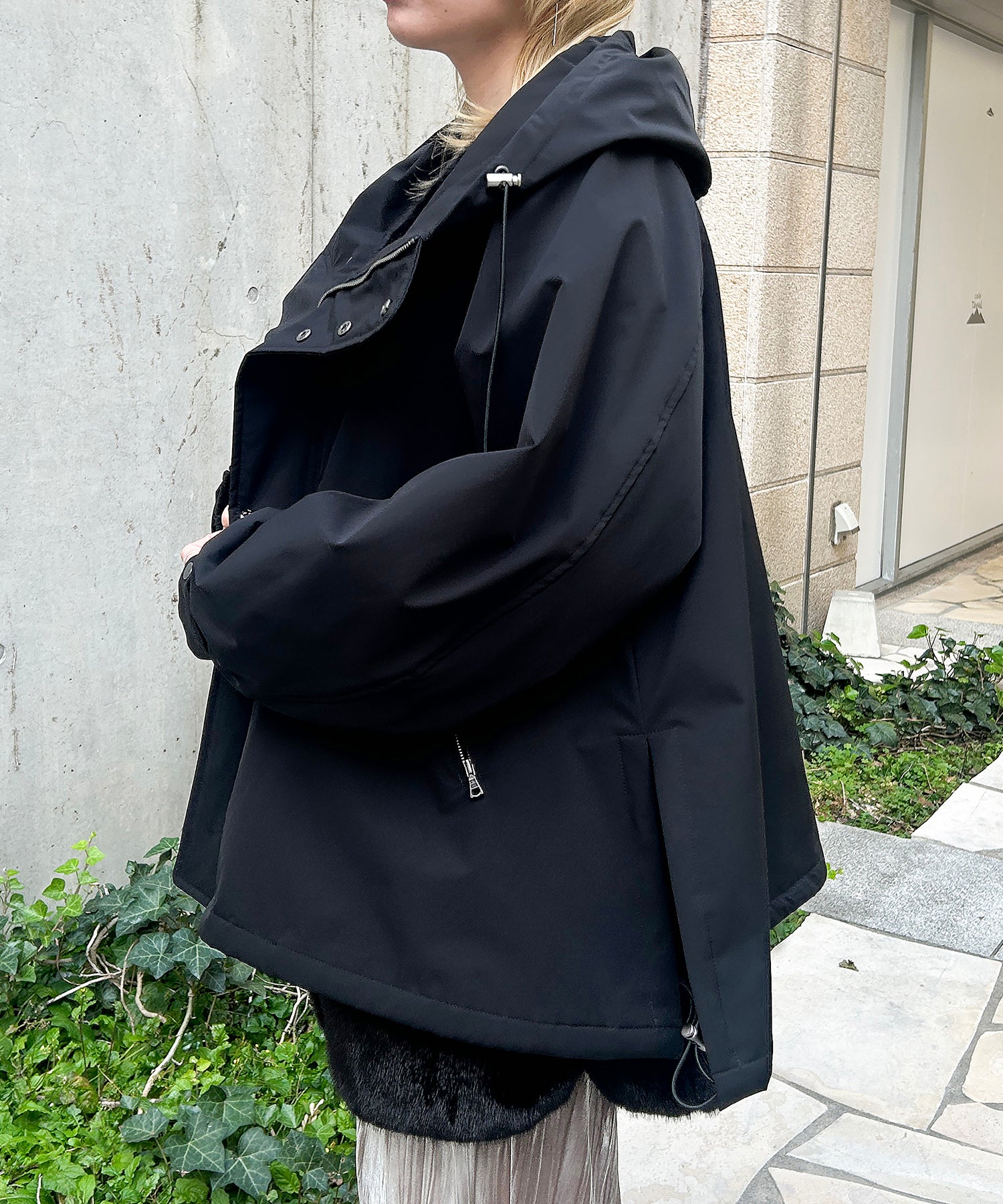 Tech Coat & Faux Fur Vest