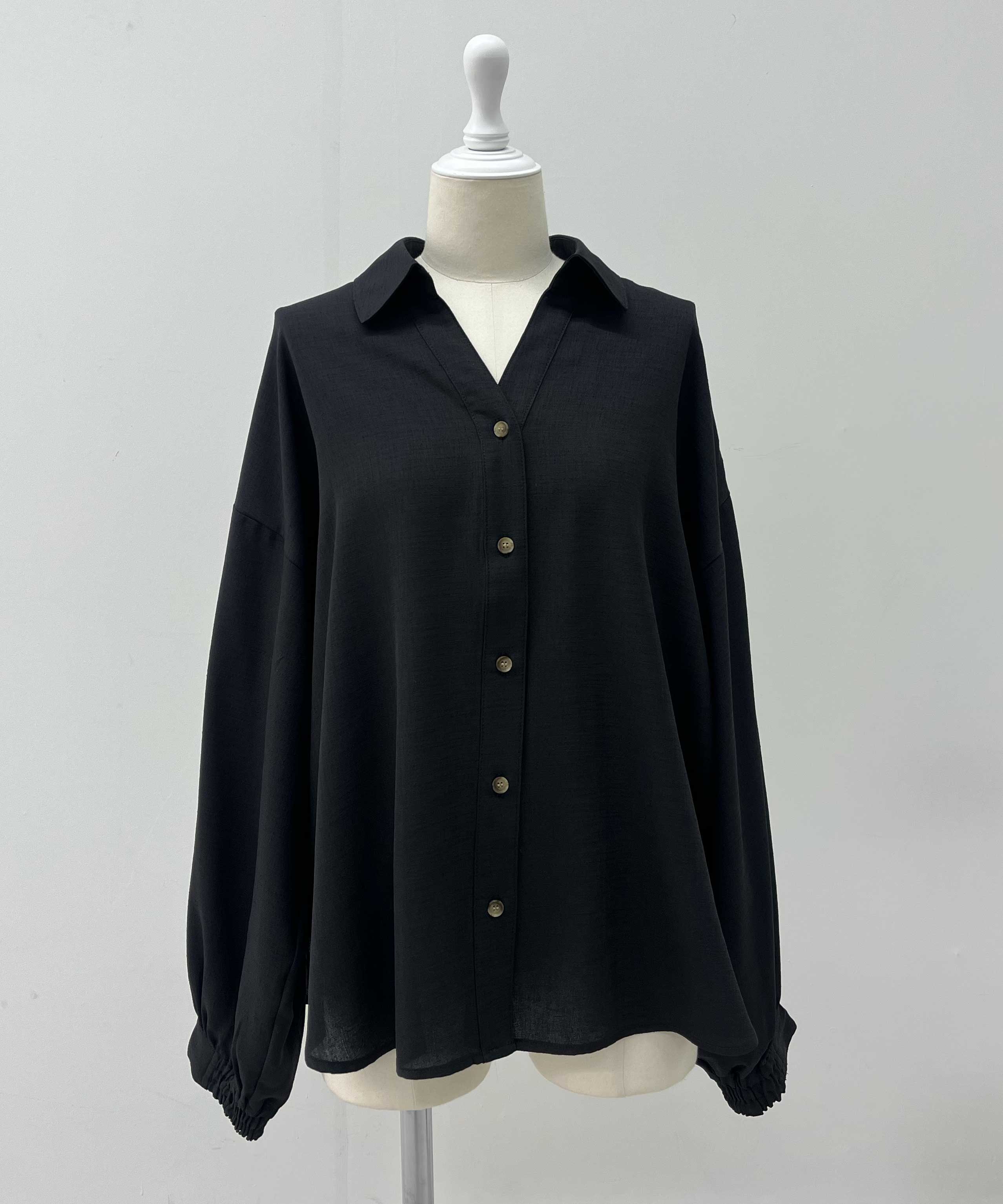 トップス double scallop docking tunic Back Ribbon Skipper Blouse