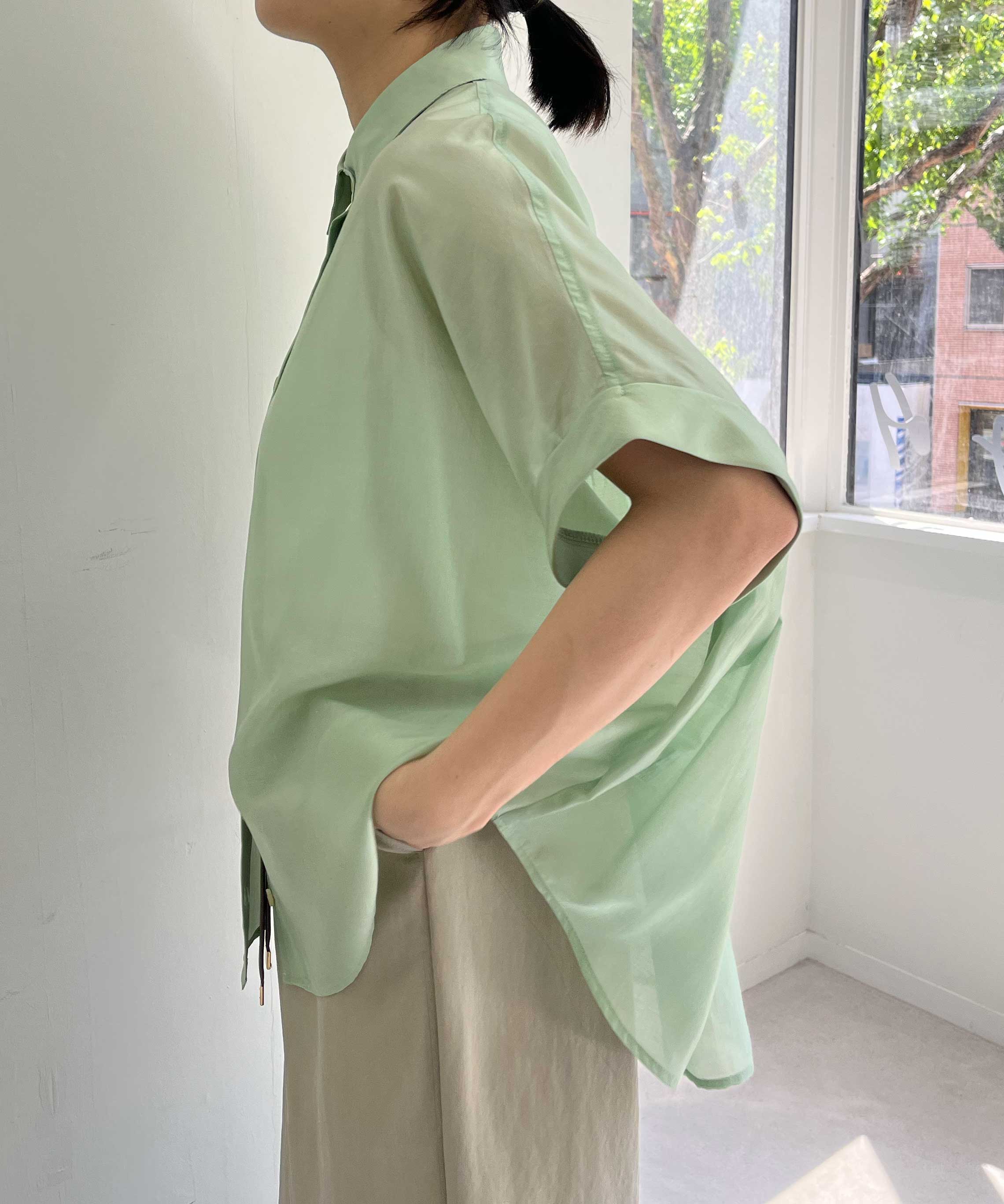 Timesale】Back Shirred Collar Blouse
