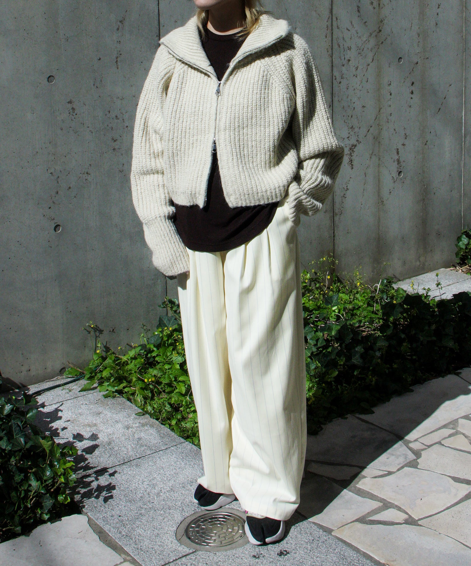 ジャケット・アウター PPFM y2k 00's wool jacket M Chunky Zip-Up Knit Jacket