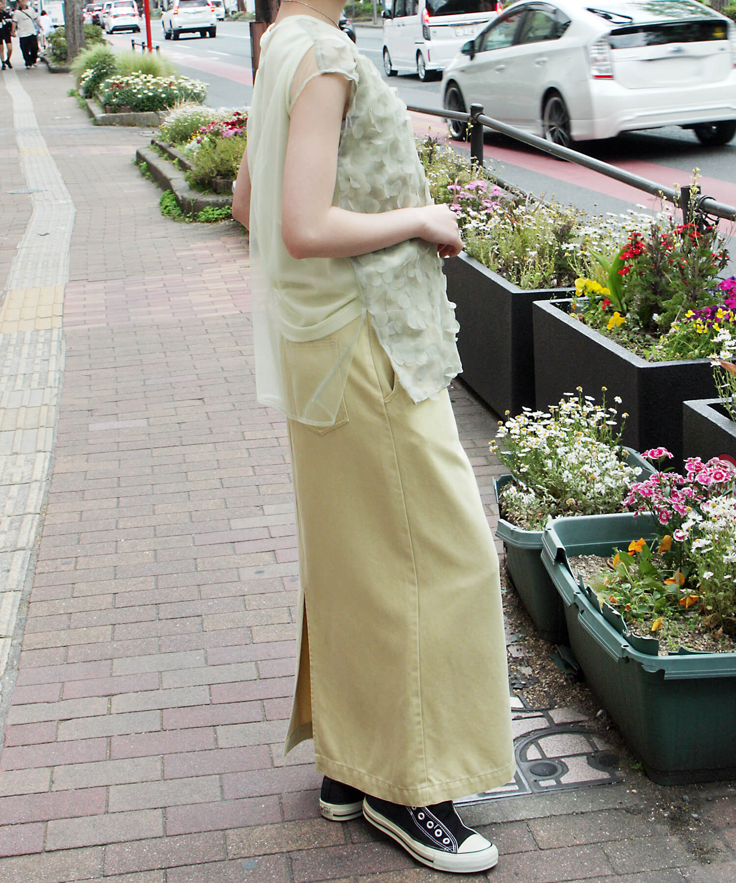 グリーン　model：H161　着用サイズ：フリー