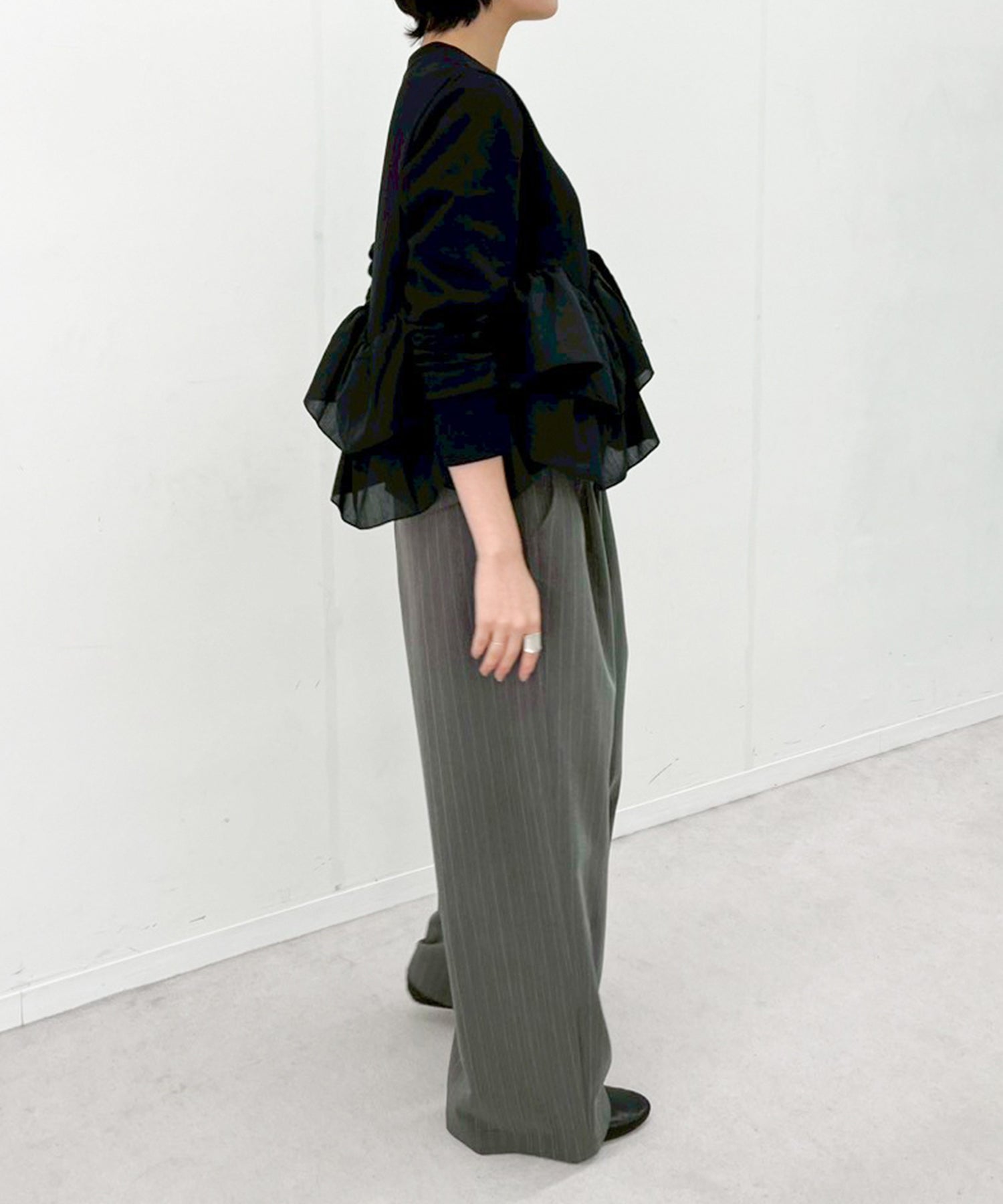 Frill-Hem Compact Tops
