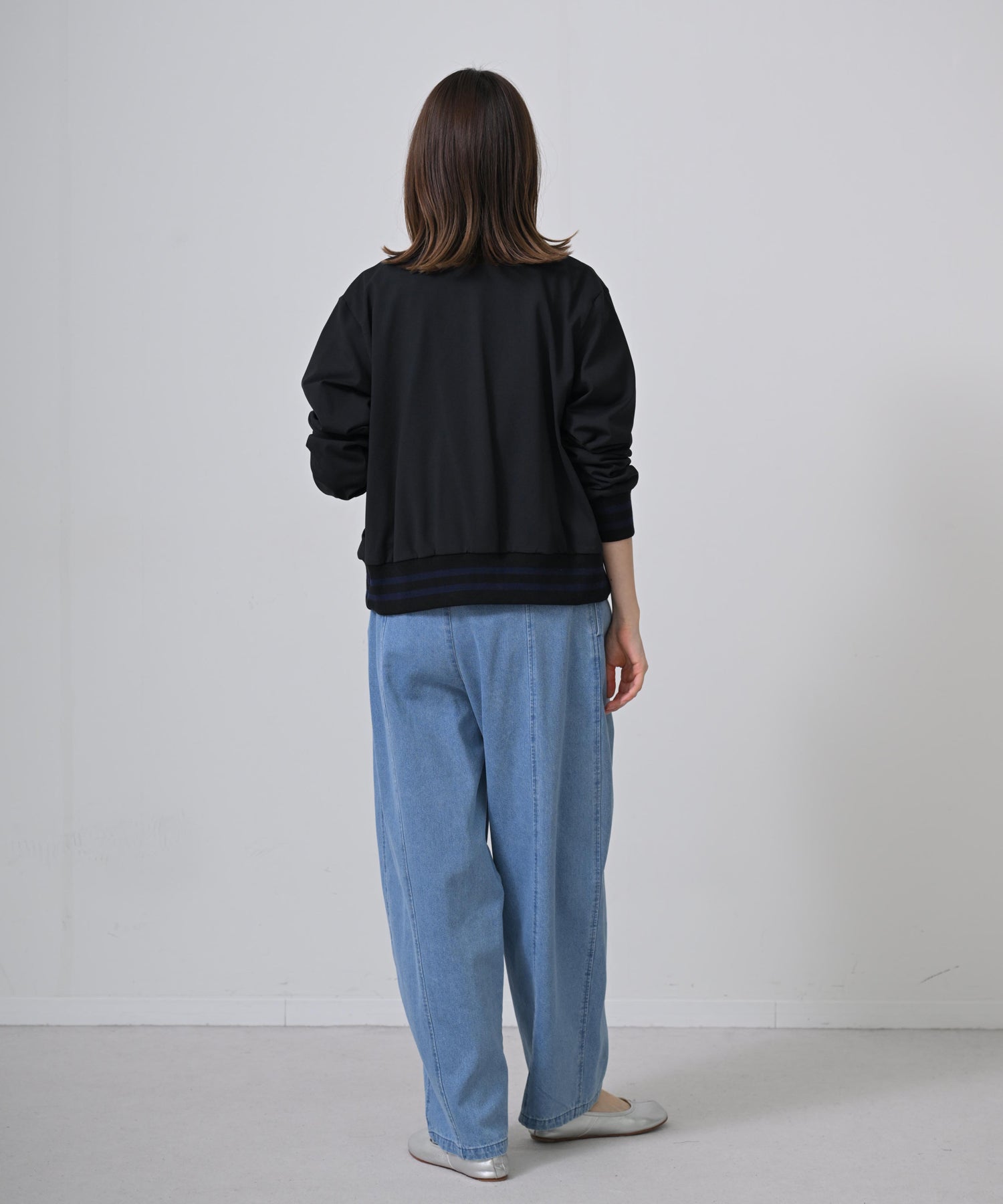 新品【BORDERS×DANSKIN】RUFFLED JACKET 大人気につき再入荷】Border Front Frill Blouson