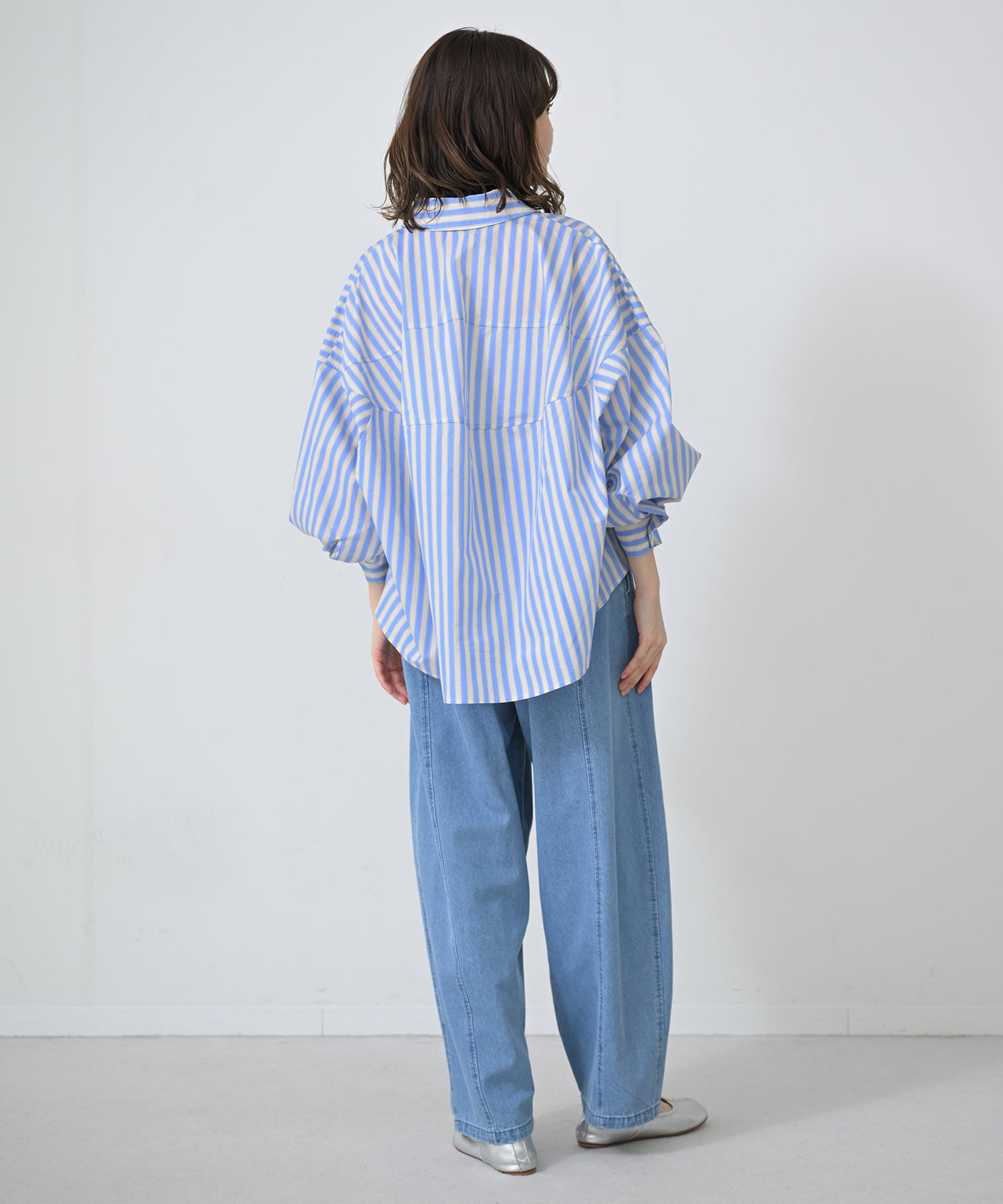 ライトブルー×オフ　model：H167