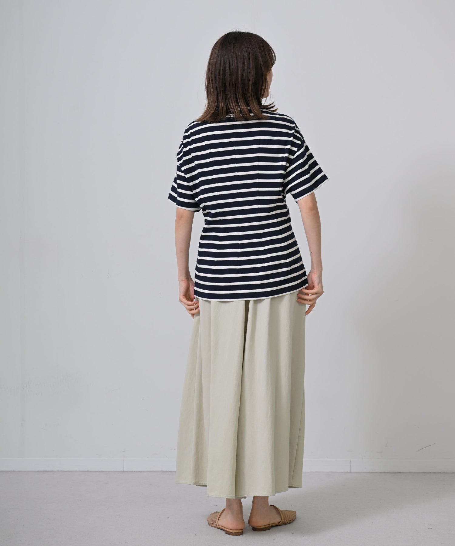 ダークネイビー×オフ　model：H167