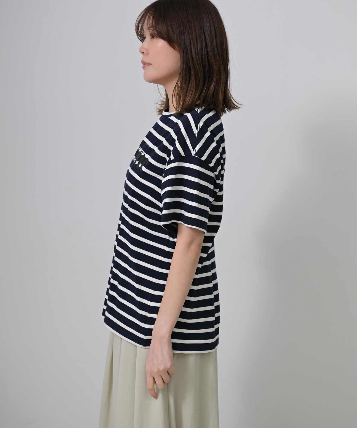 ダークネイビー×オフ　model：H167