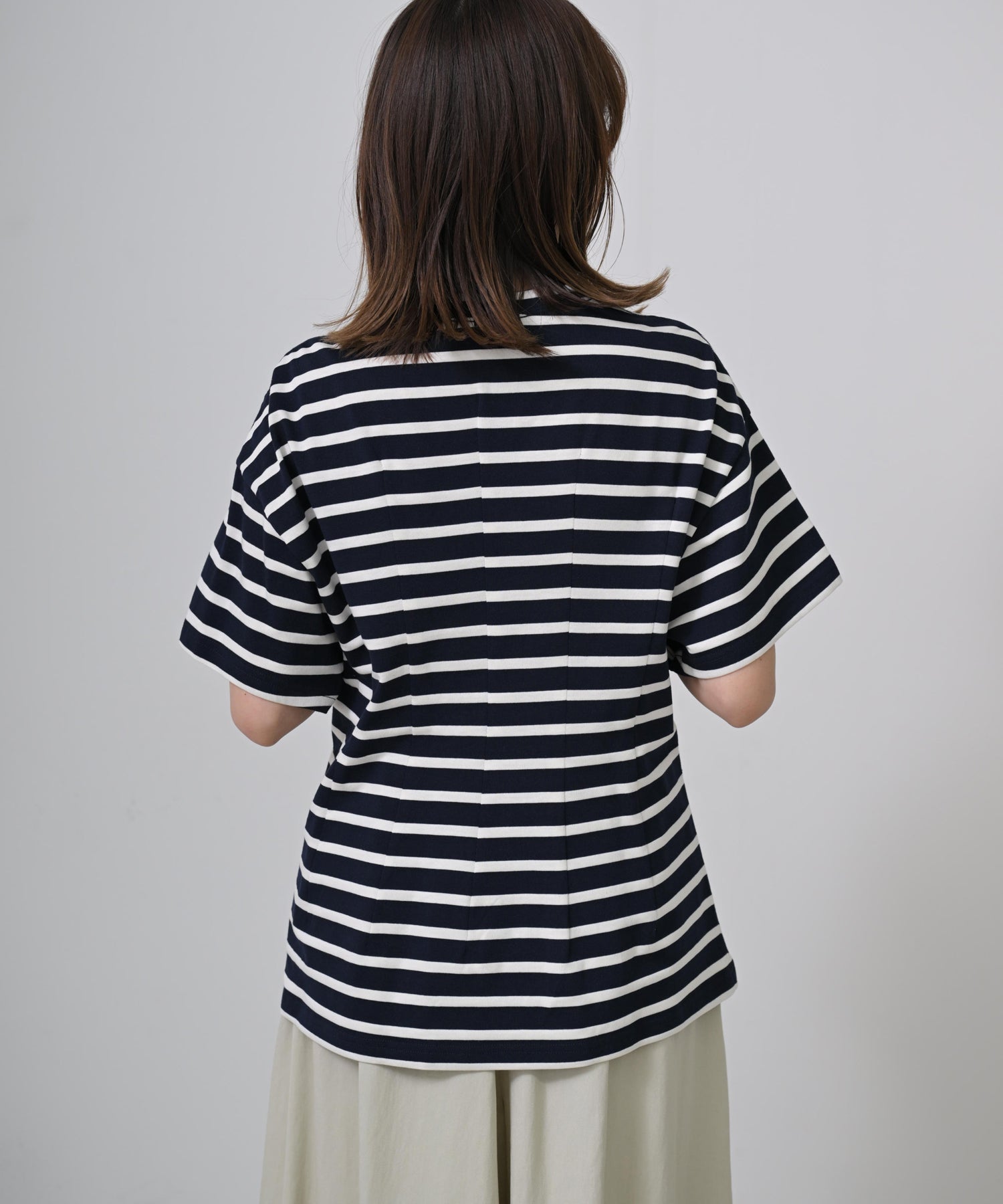 ダークネイビー×オフ　model：H167