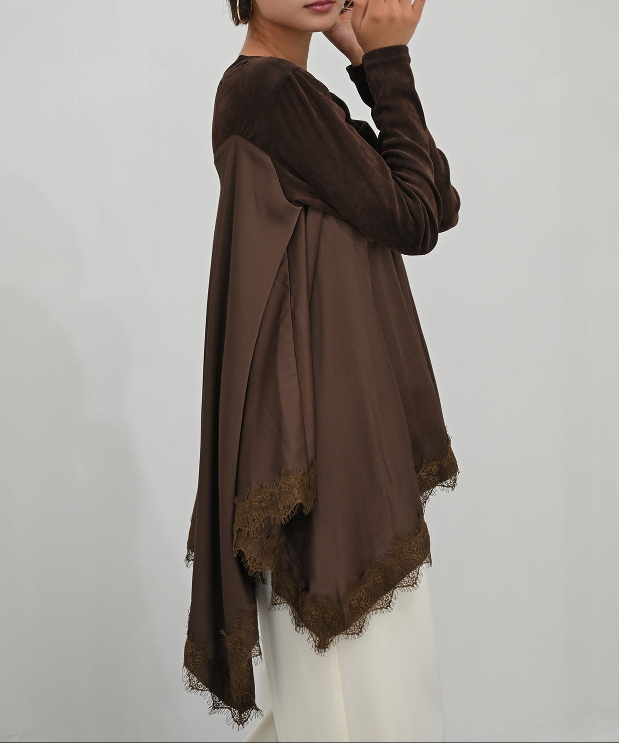 ブラウン　model：H166cm