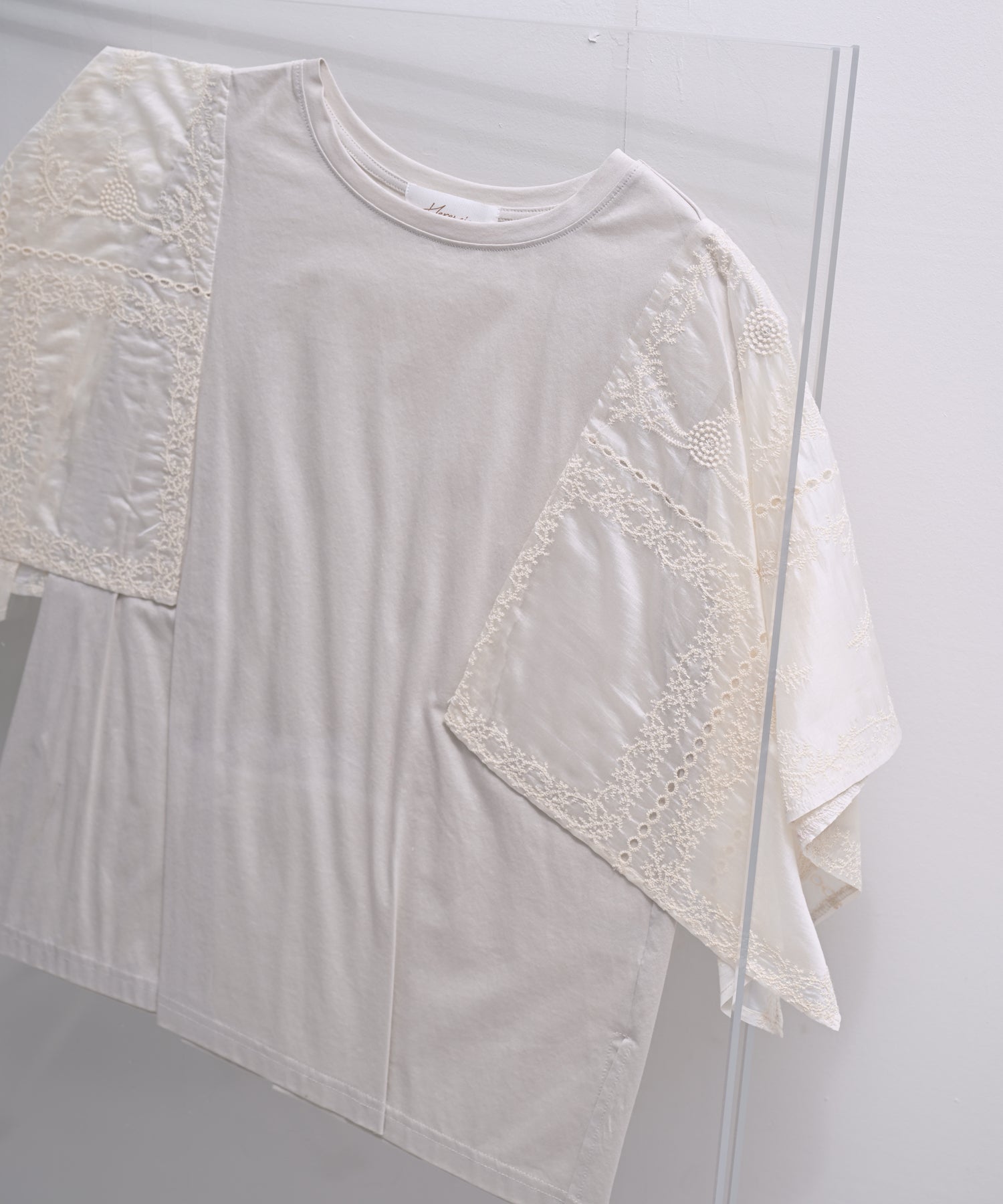Sleeve Embroidered Cut Sew