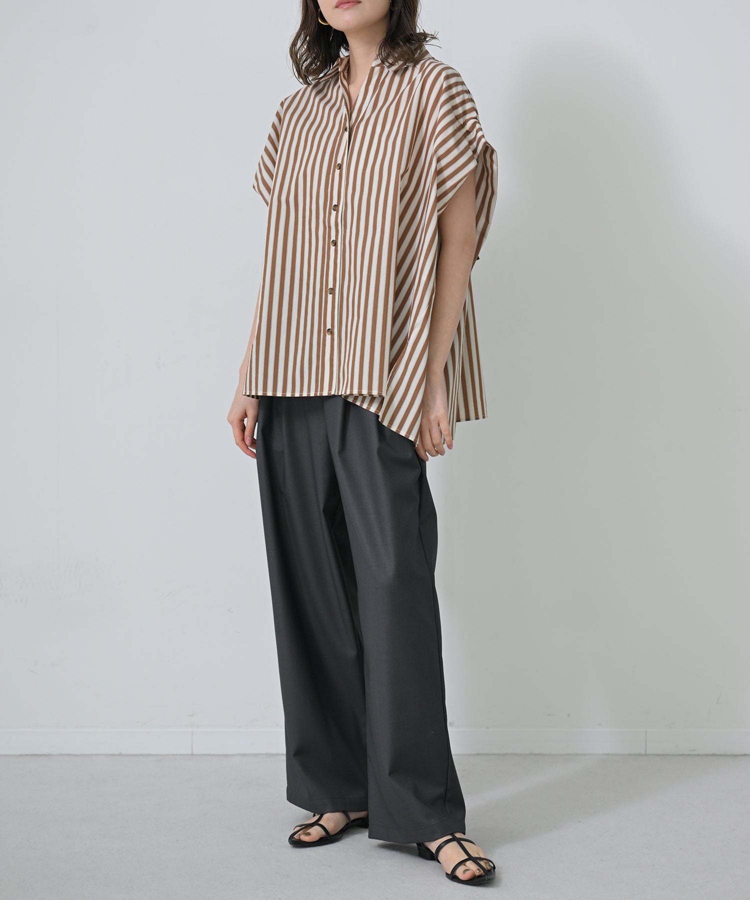 Back Ribbon Stripe Blouse