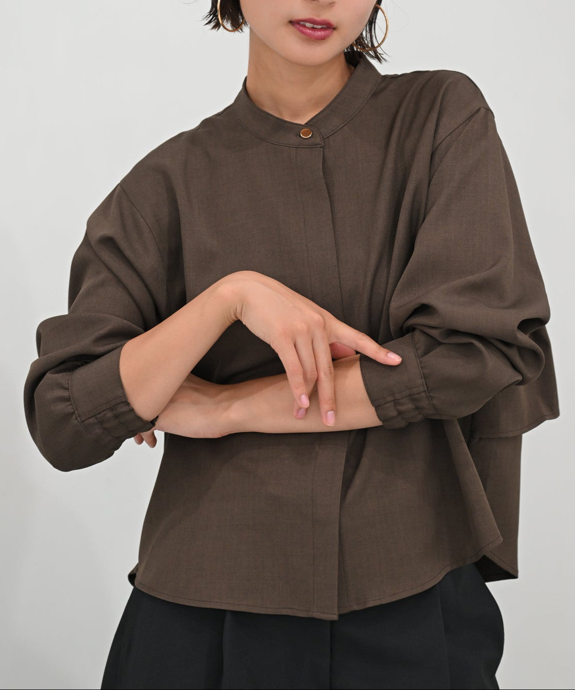 ブラウン　model：H166cm