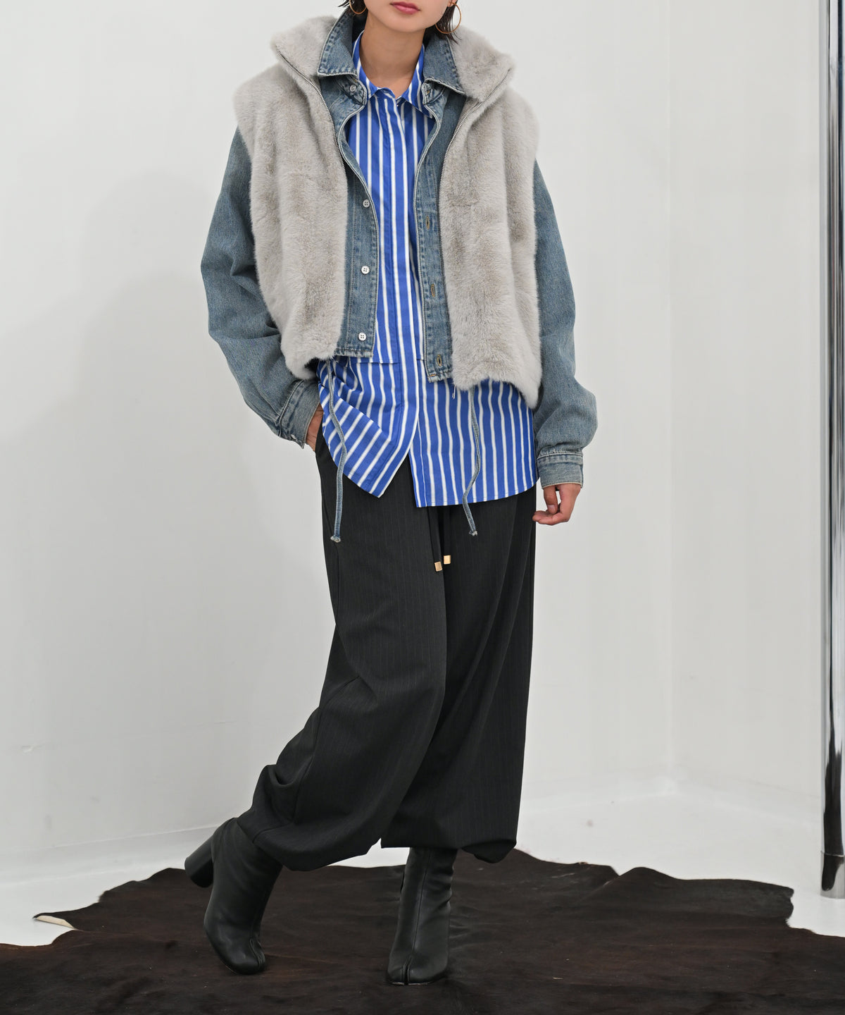グレー　model：H166cm