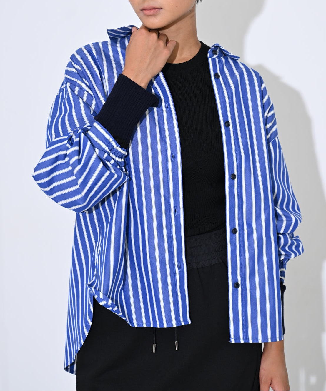 ブルー×オフホワイト　model：H166cm