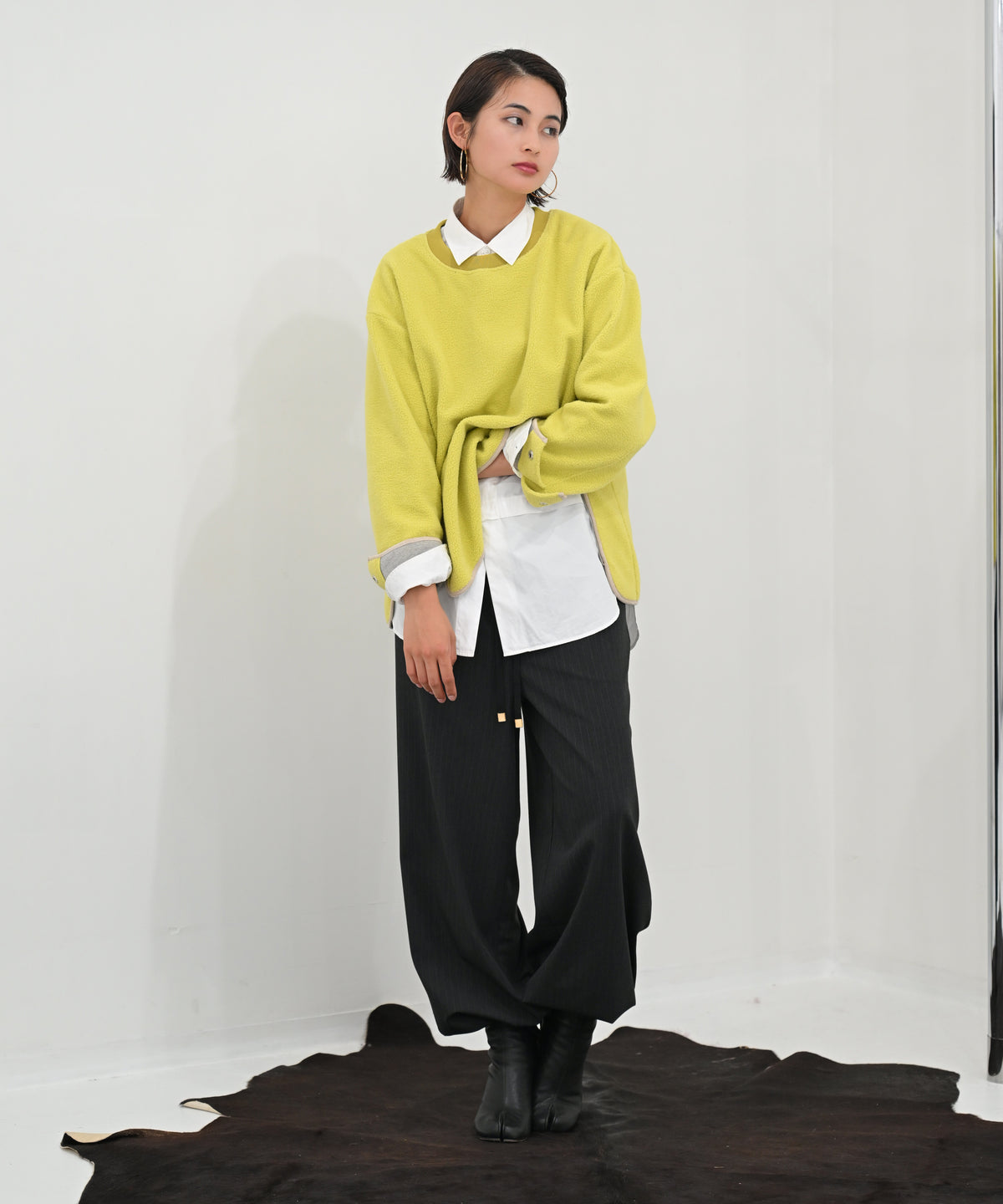 ブラックストライプ　model：H166cm