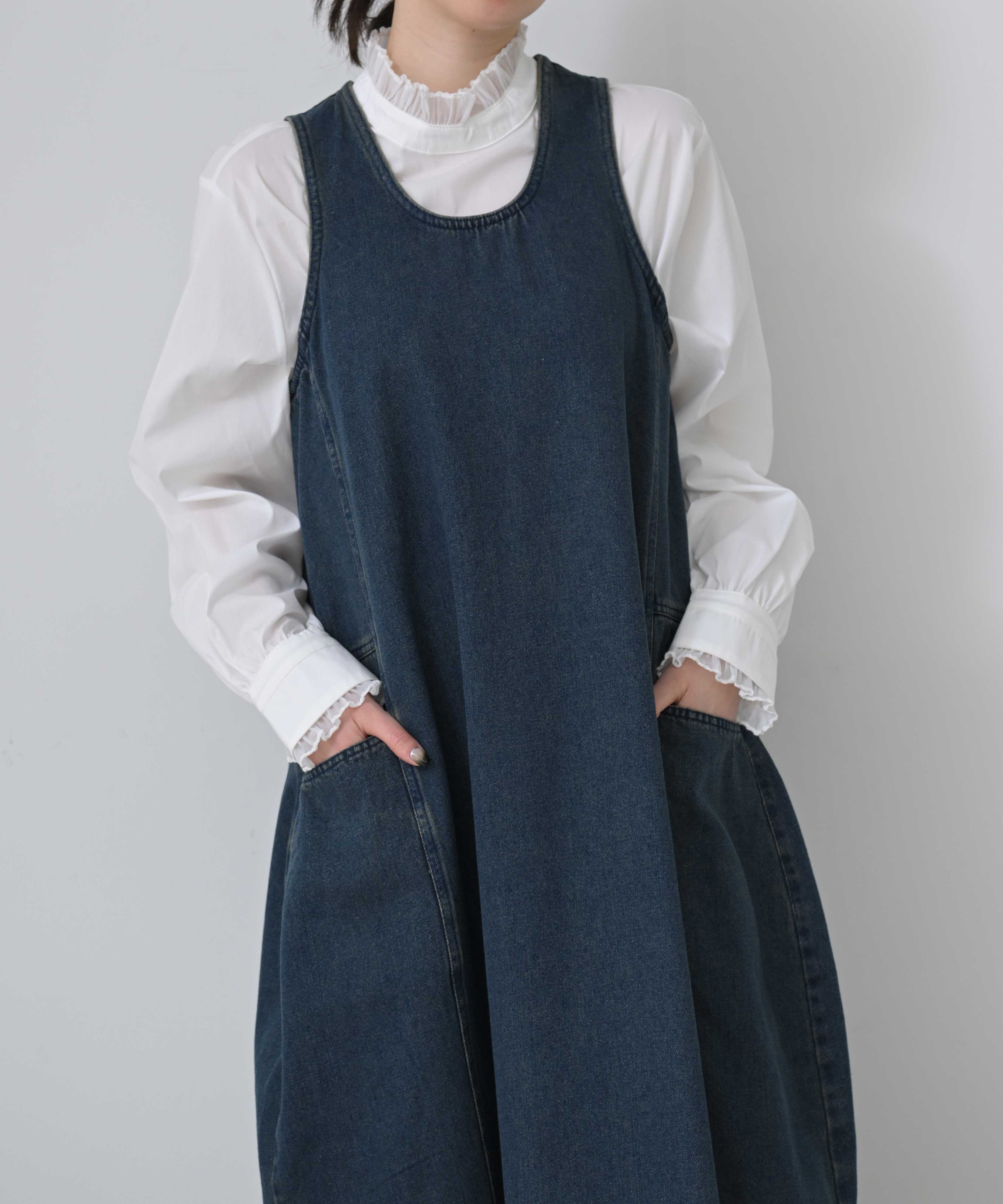 Timesale】Cocoon Denim Onepiece