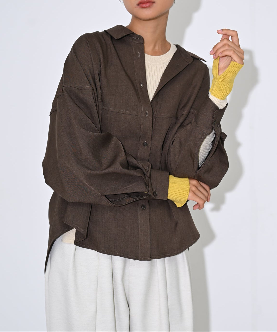 ブラウン　model：H166cm
