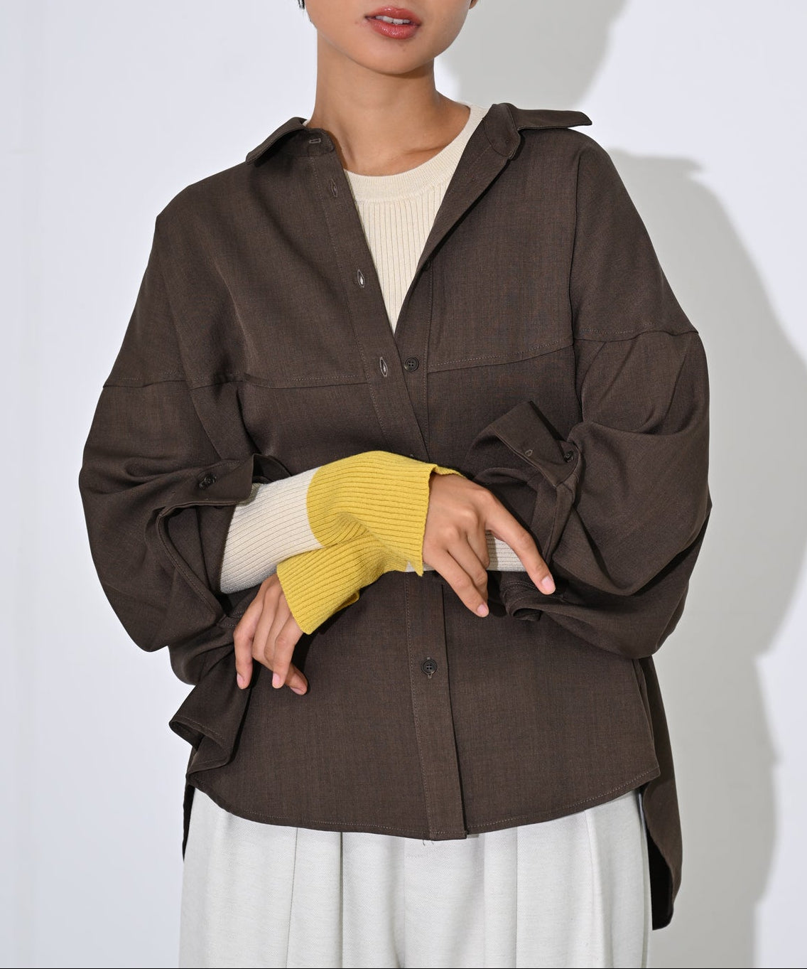 ブラウン　model：H166cm