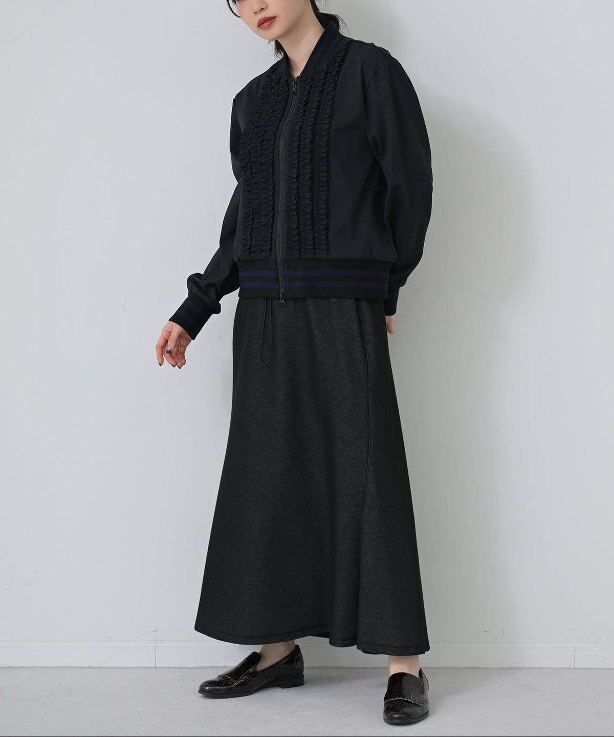 大人気につき再入荷】Border Front Frill Blouson