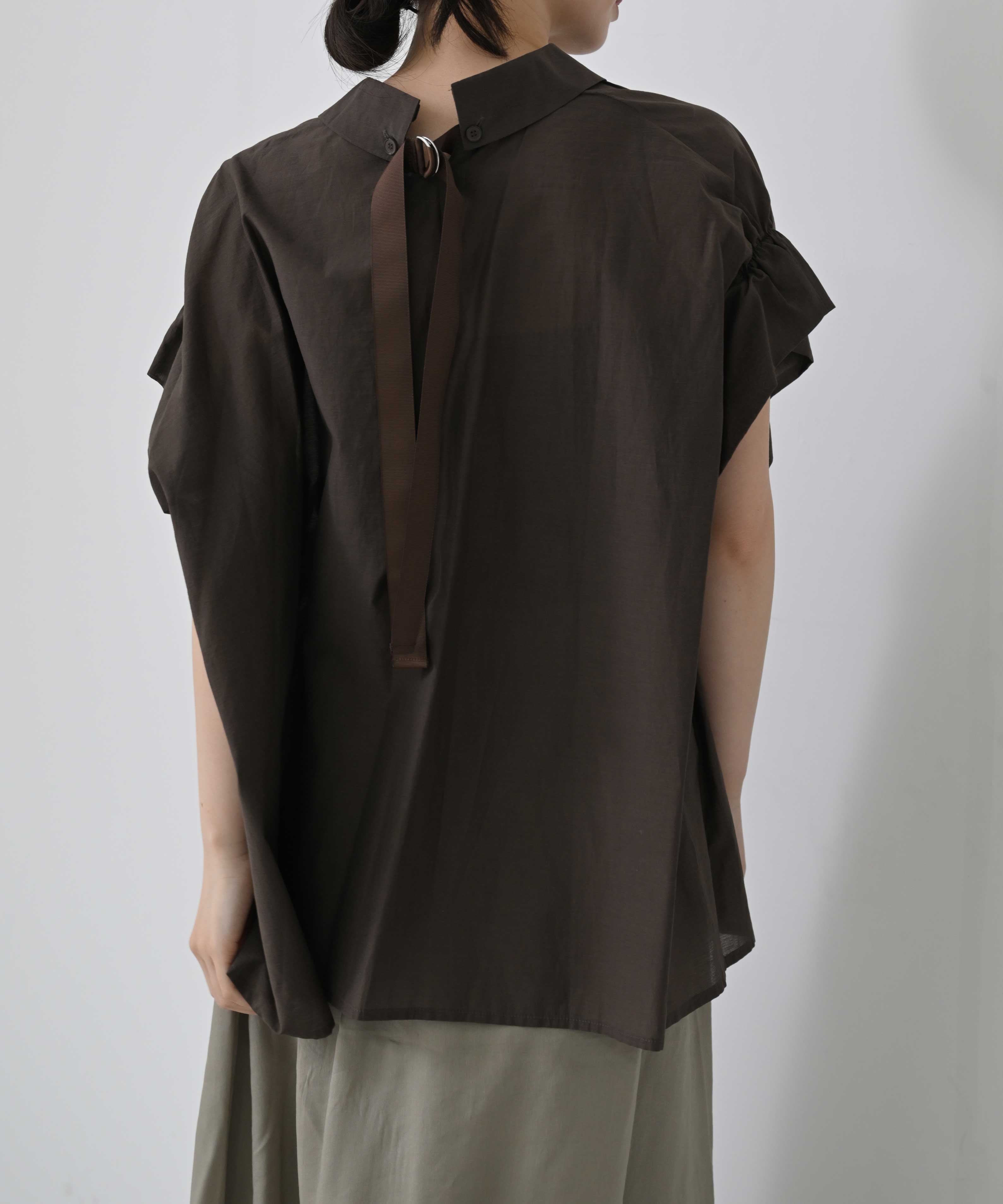 Sheer Back Ribbon Blouse