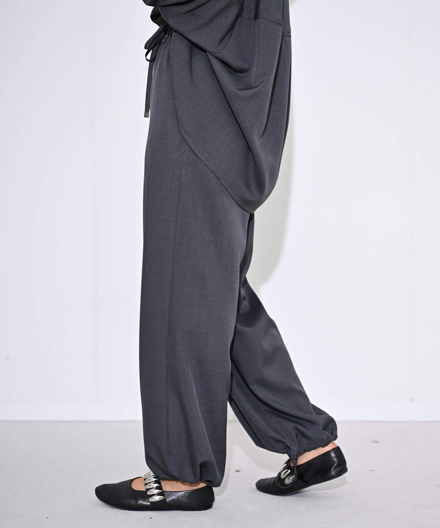 Drawstring Wide Easy Pants