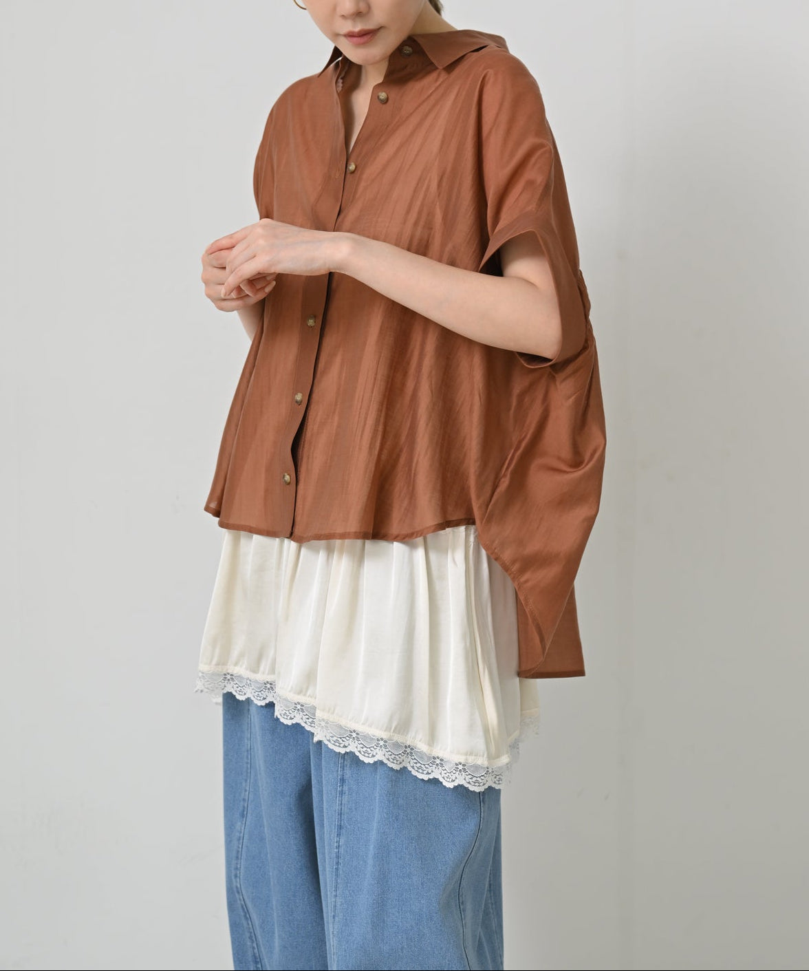 ブラウン　model：H167cm