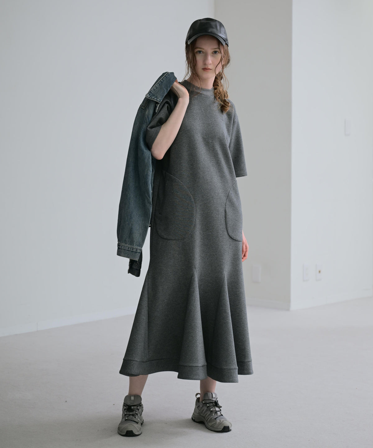 Bonded Flared-Hem Dress