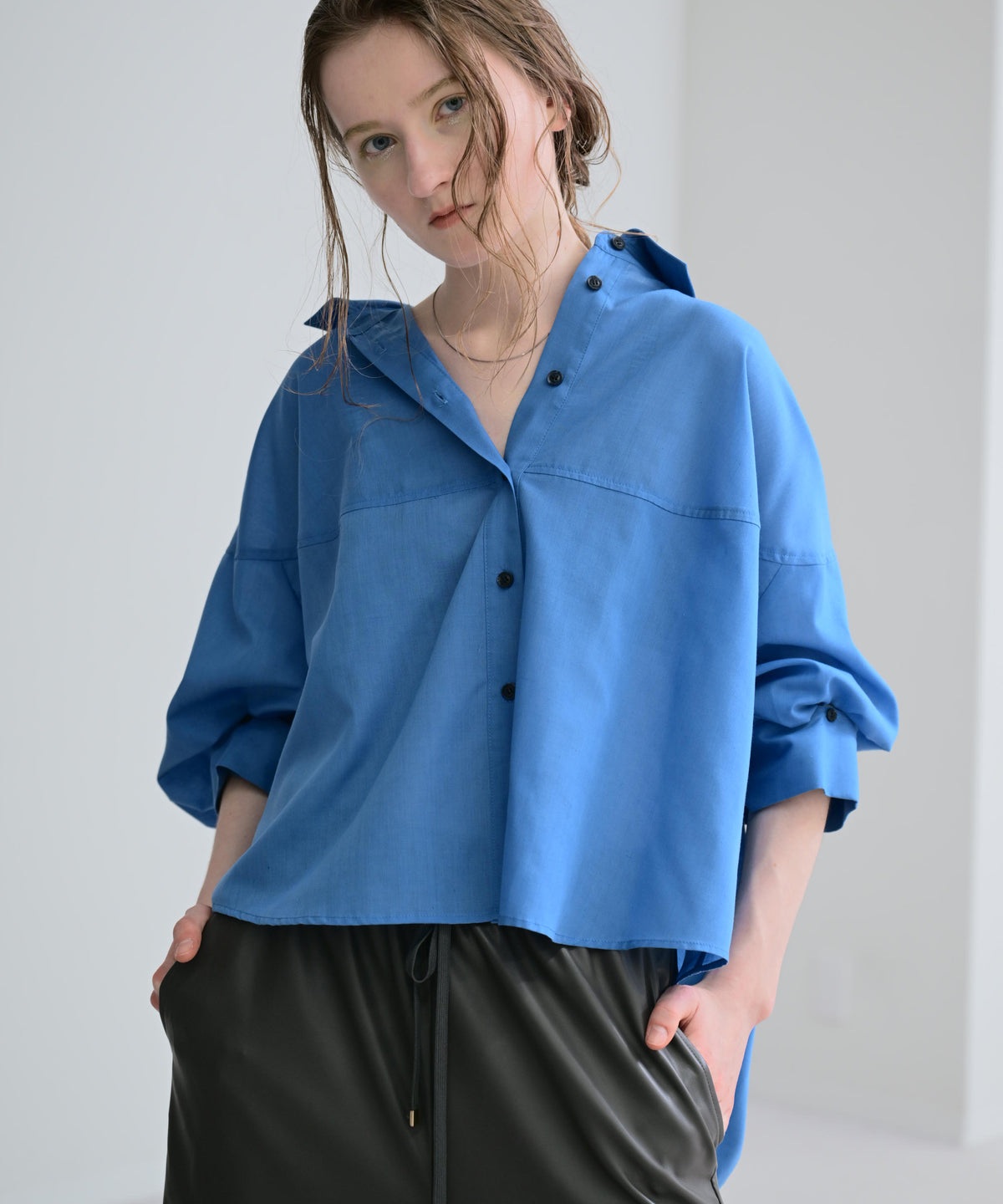 Button-up Blouse With Charm Detail