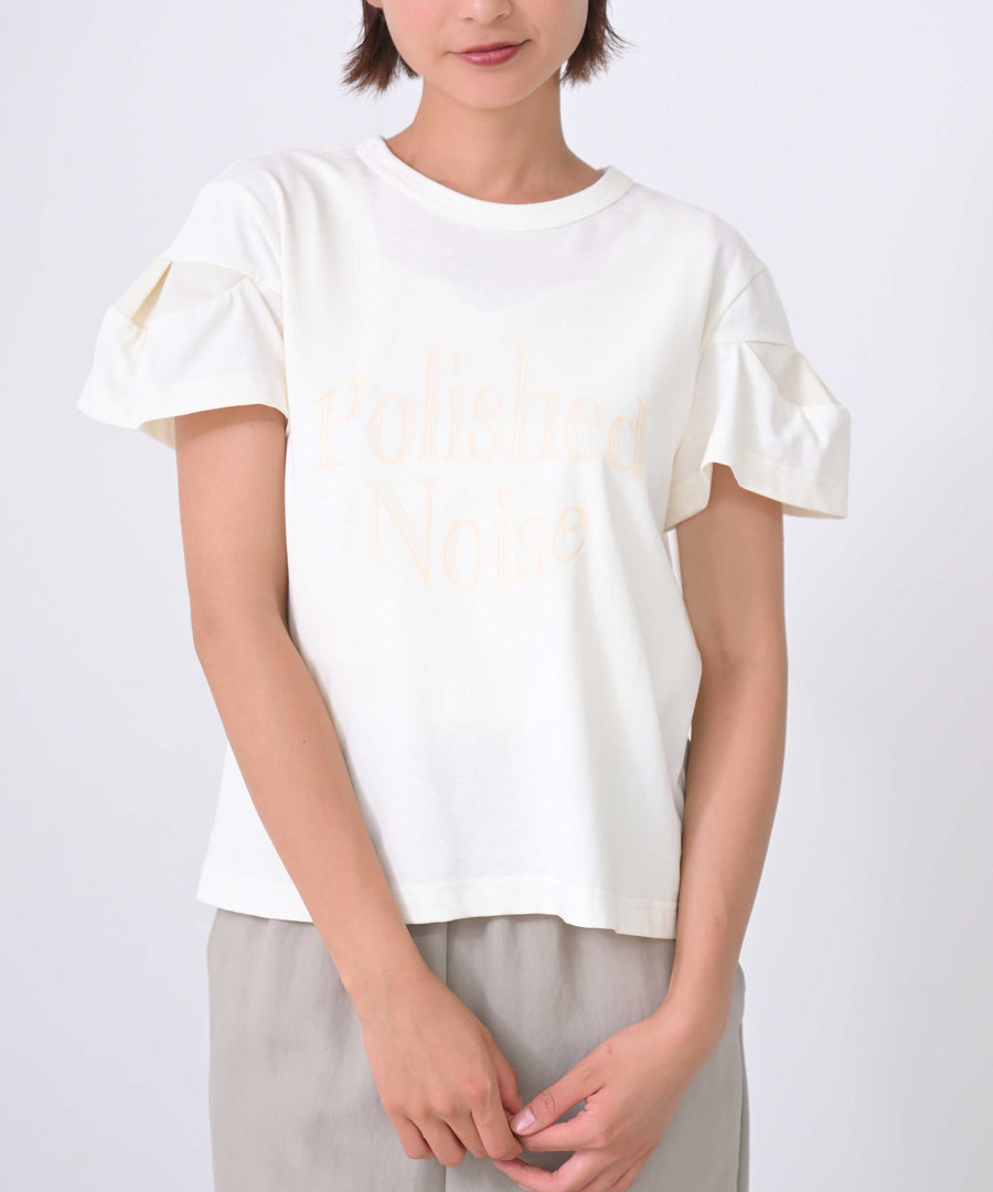 スリーブ3DロゴTシャツ オフホワイト