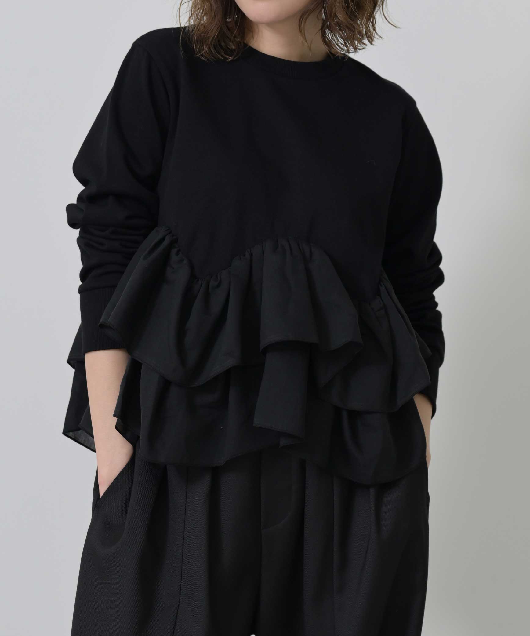 Frill-Hem Compact Tops