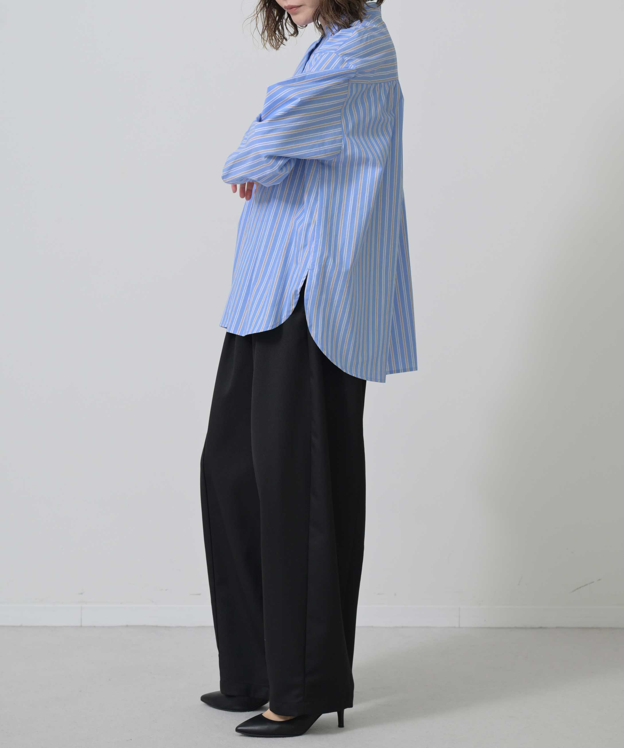 新品タグ付き CELERI STAND Collar Blouse STAND COLLAR BLOUSE(L BLACK): Vintage｜THE SHOP YOHJI YAMAMOTO