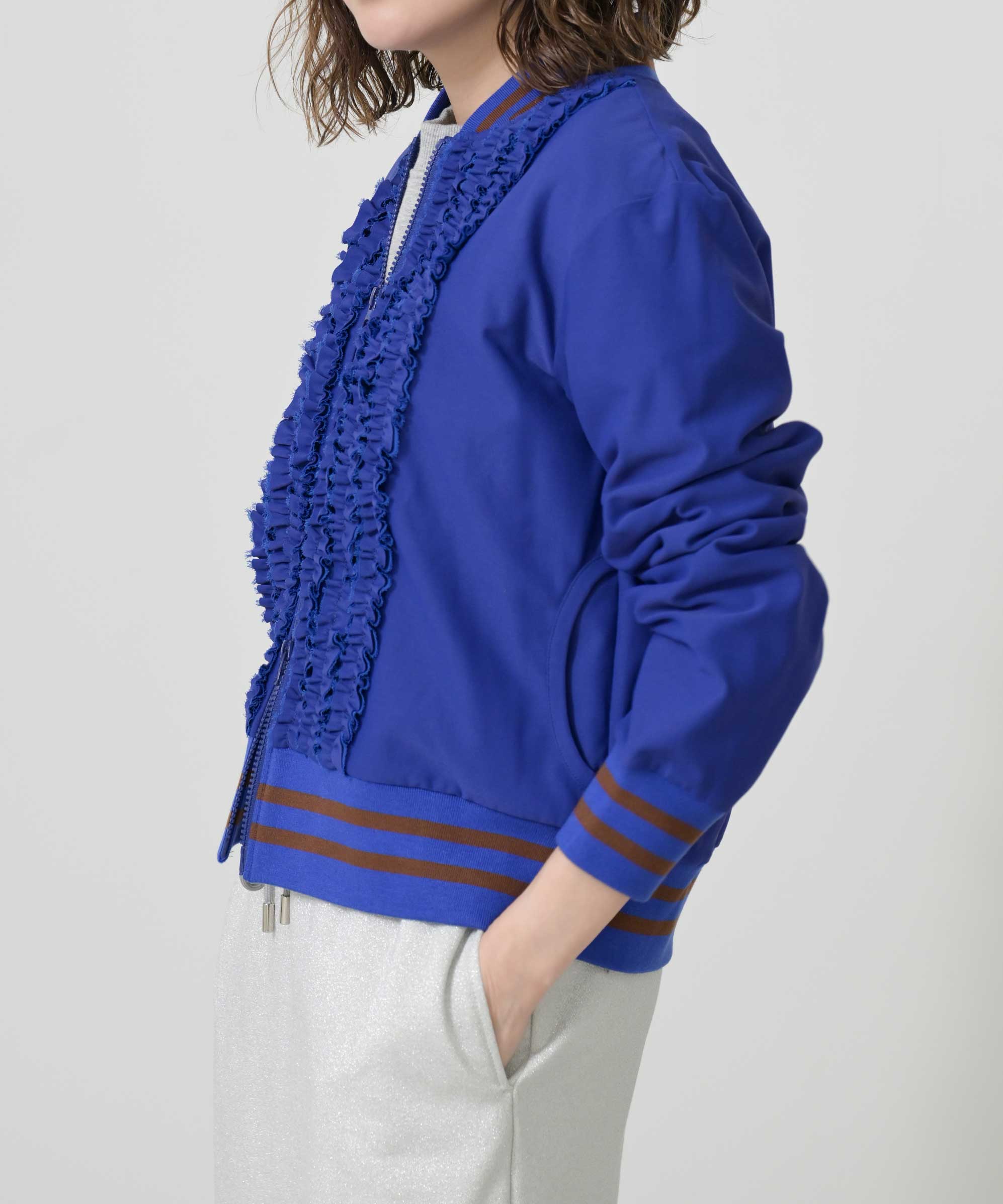 大人気につき再入荷】Border Front Frill Blouson