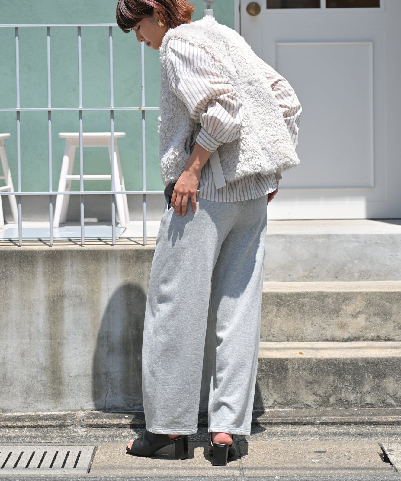 グレージュ　model：H166cm