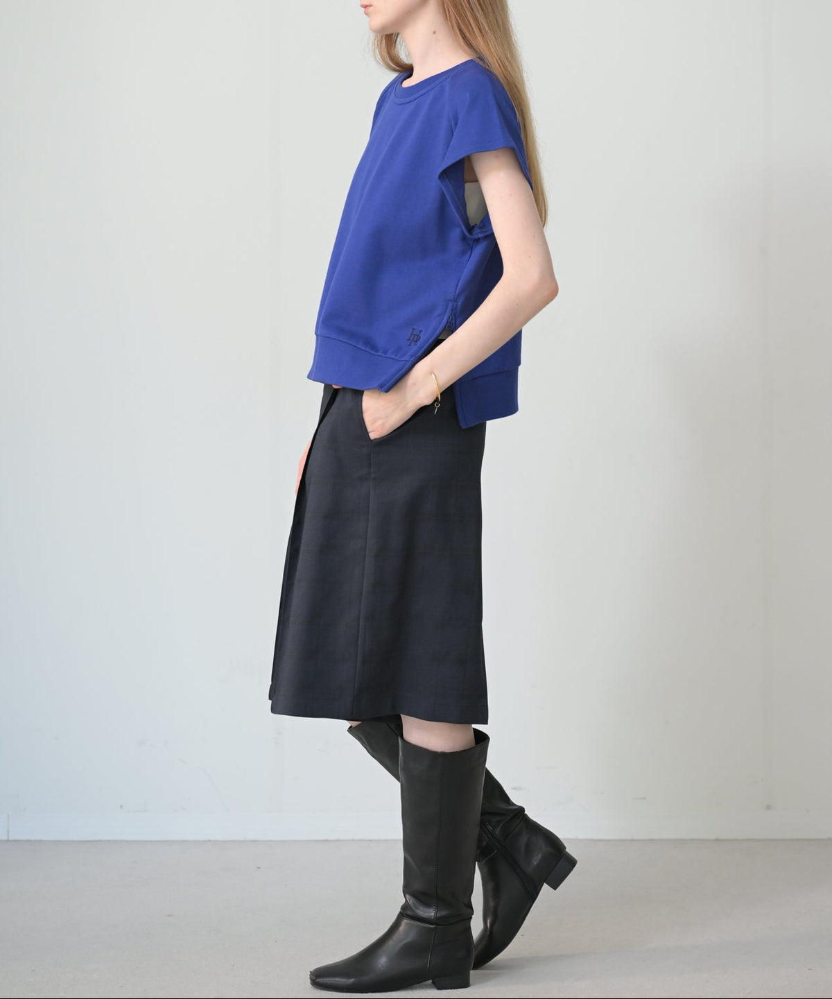 ネイビーチェック　model：H170cm