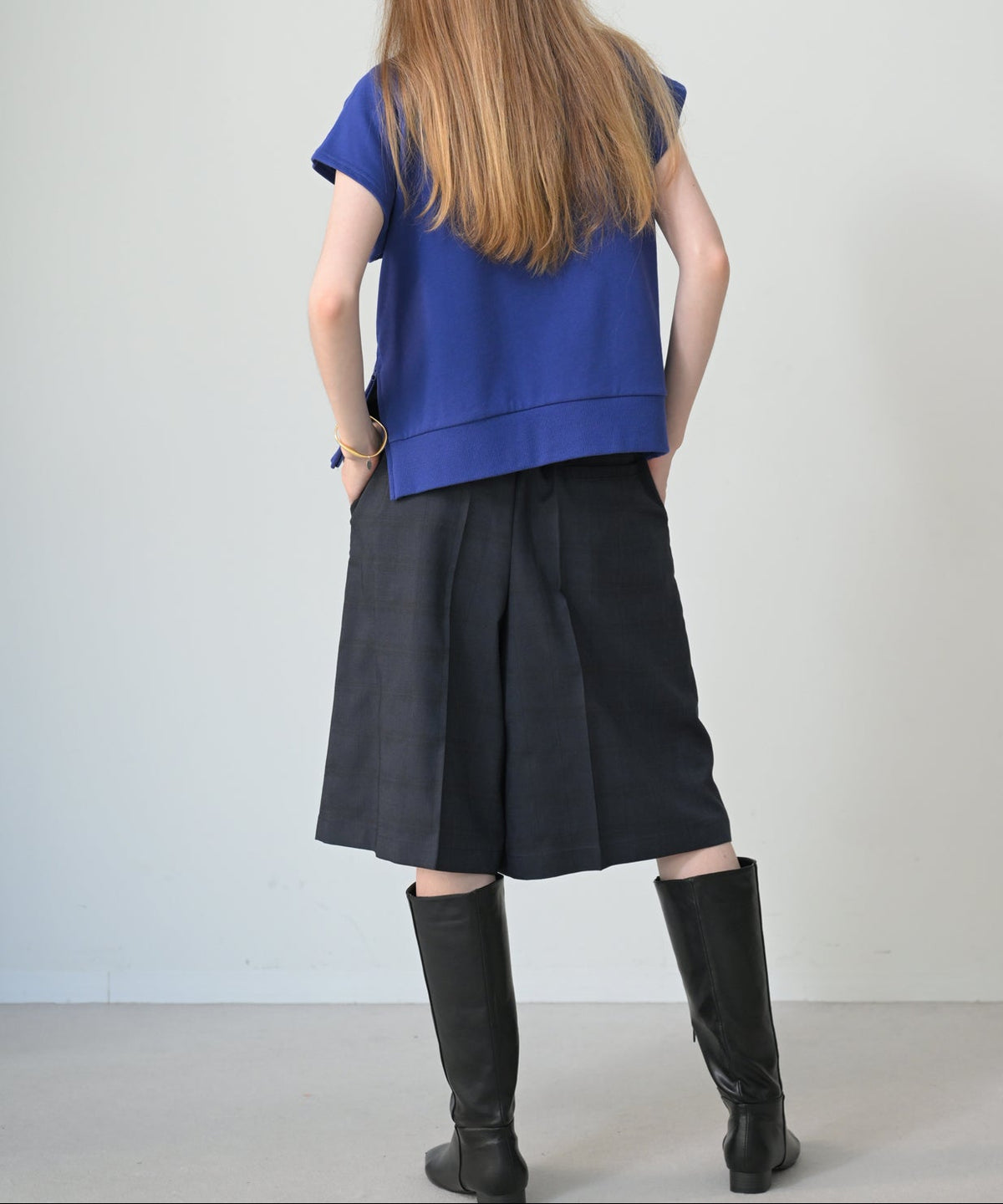 ネイビーチェック　model：H170cm