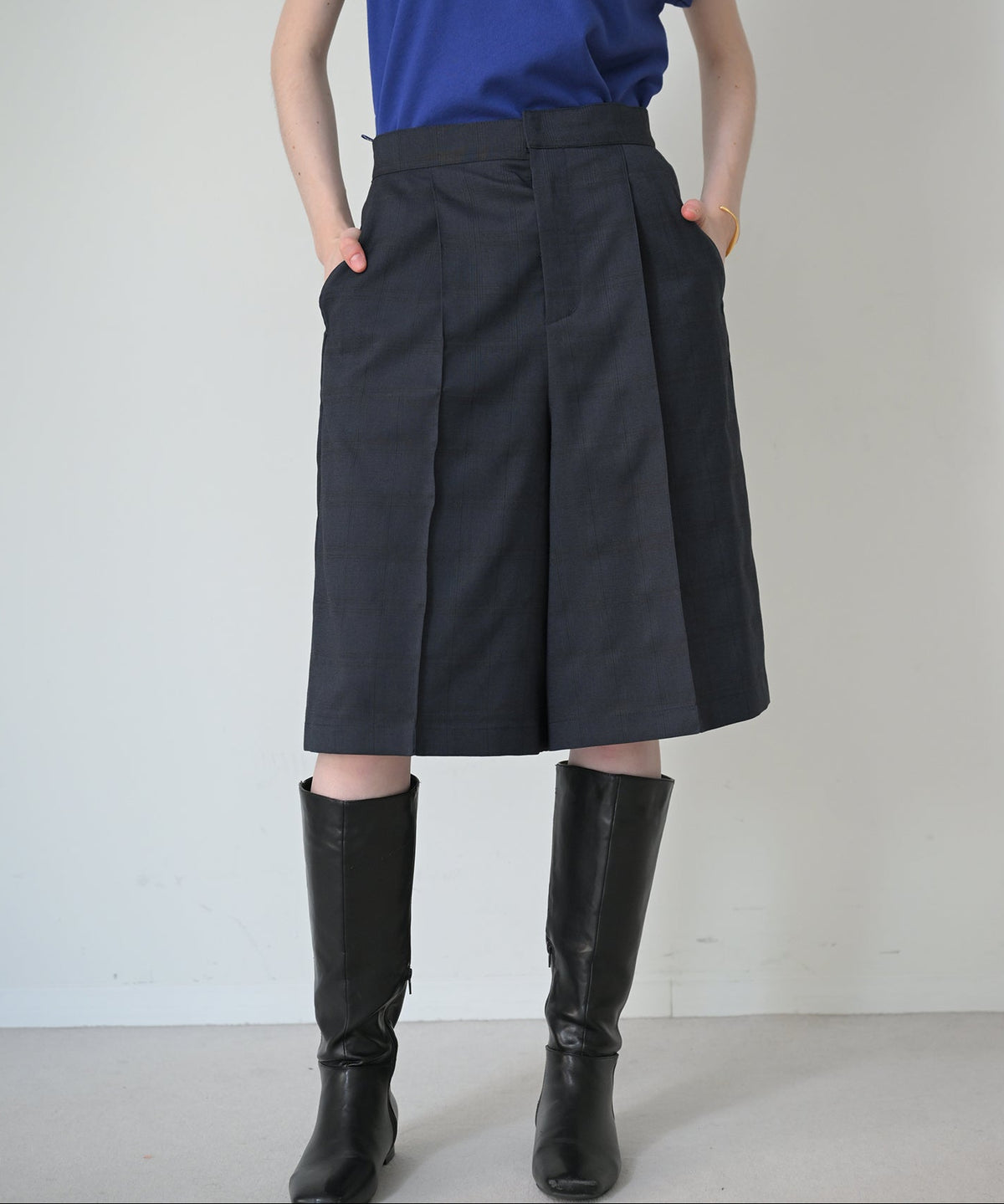 ネイビーチェック　model：H170cm