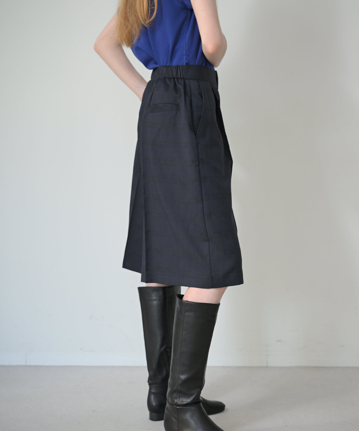 ネイビーチェック　model：H170cm
